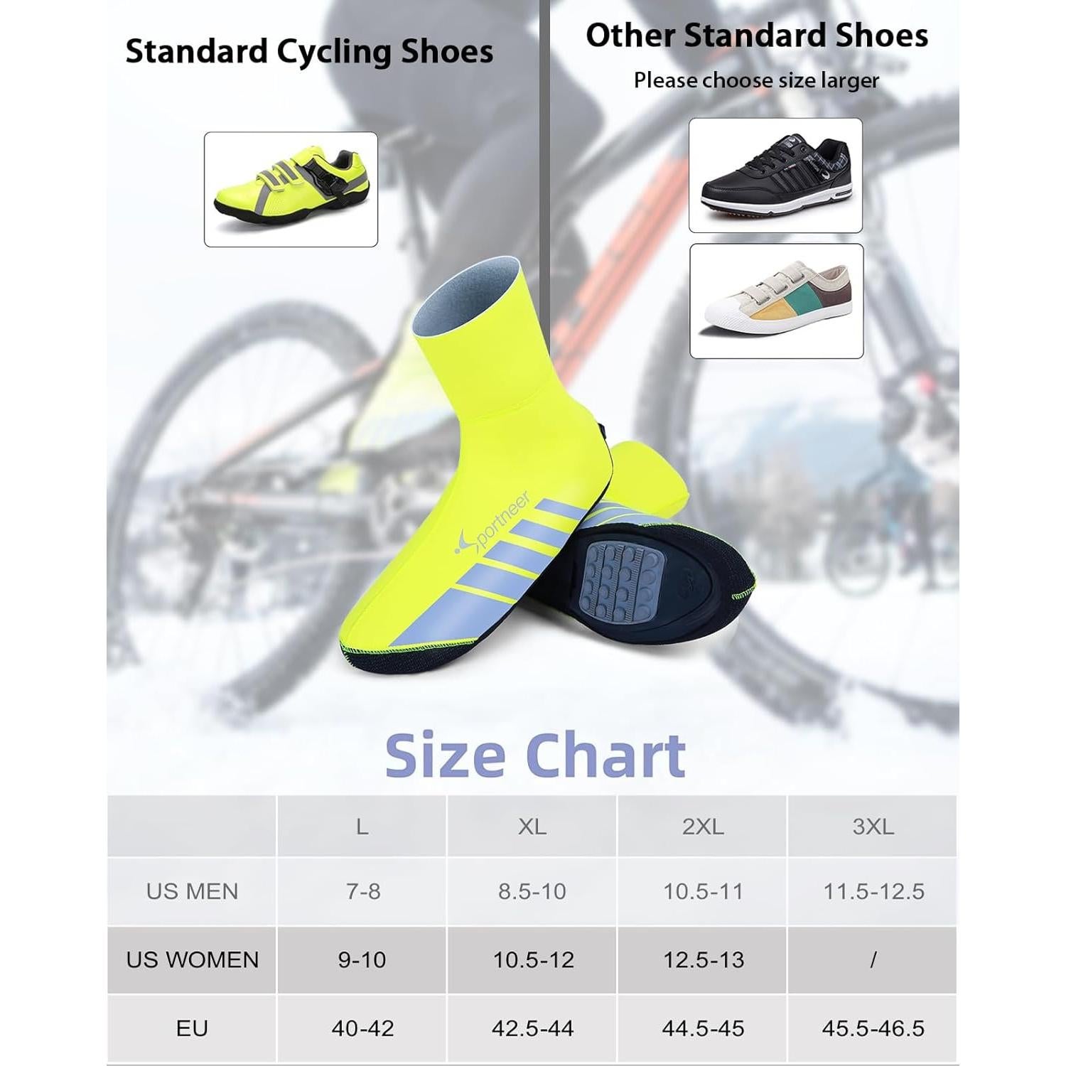 Cubiertas de Zapatos Sportneer Neopreno Impermeables XL