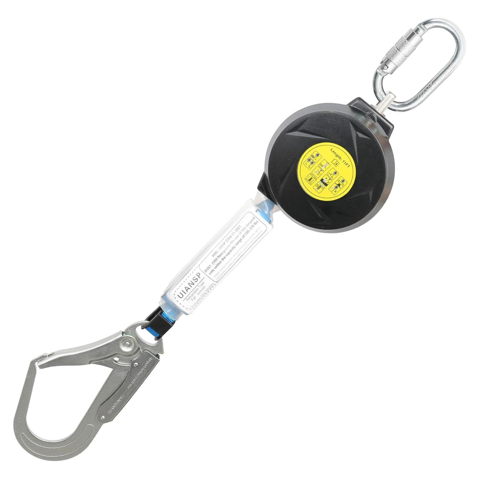 Cuerda Retráctil de Seguridad UIANSP 1,83m Gancho Grande