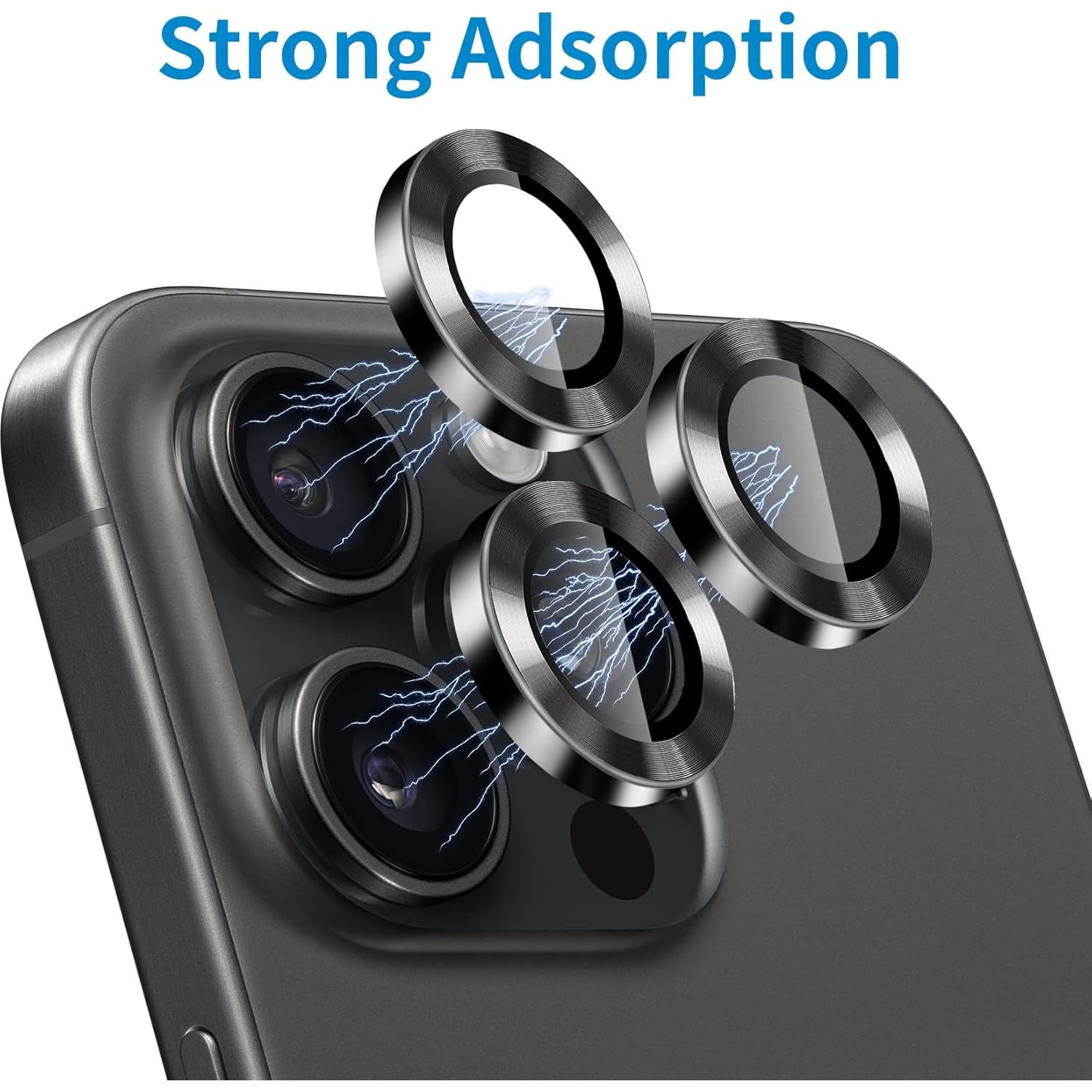 Protector de Lente de Cámara Hsefo para iPhone 16 Pro/Max 9H