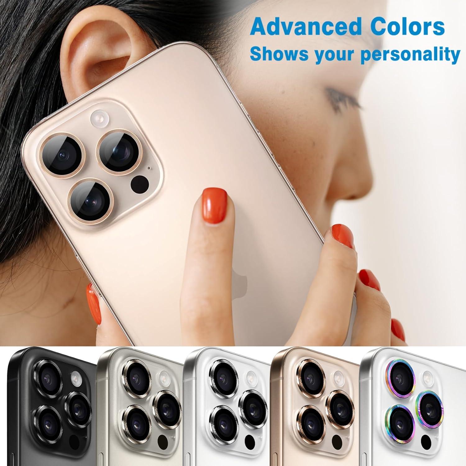 Protector de Lente de Cámara Hsefo para iPhone 16 Pro/Max 9H