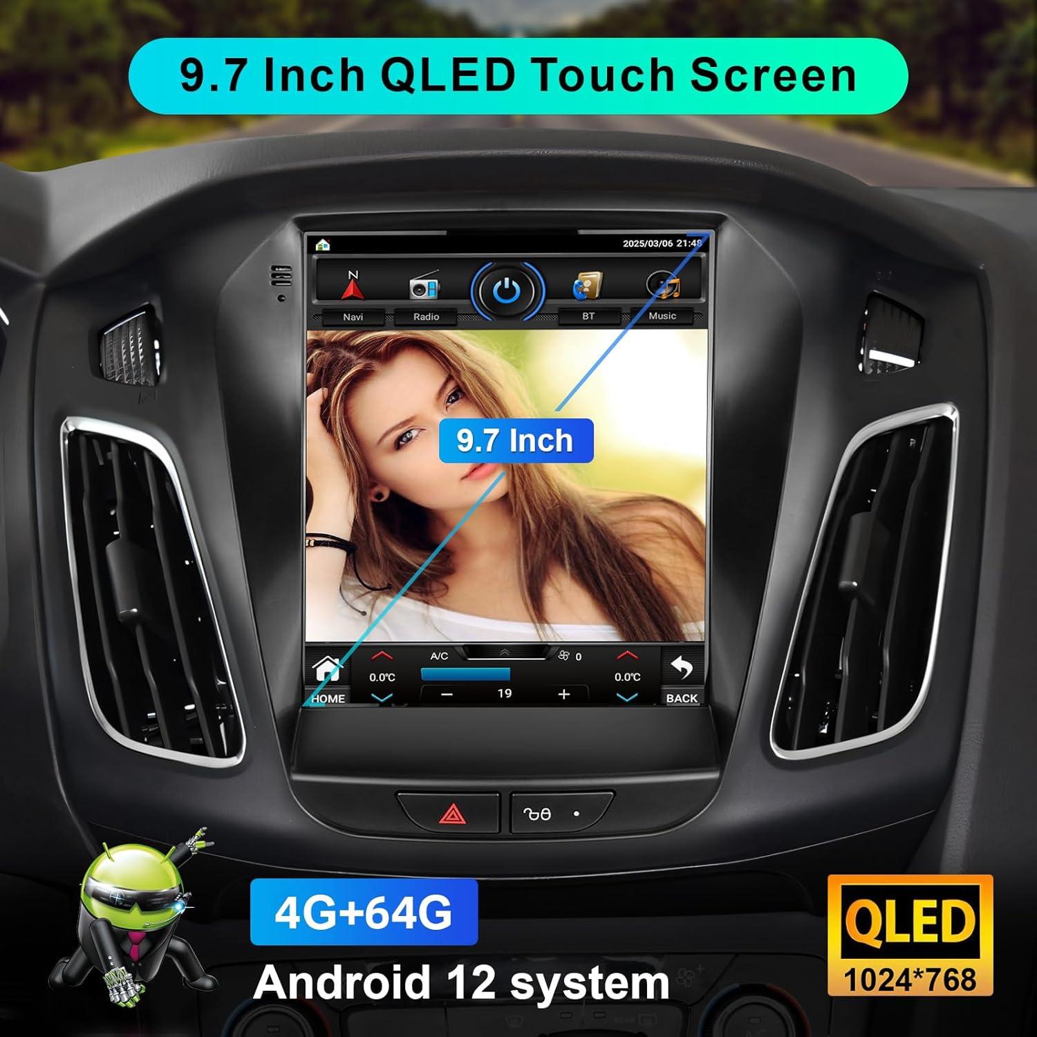 Estéreo de Coche CRUIOLUT Ford Focus 2012-2018 9.7" Android 12