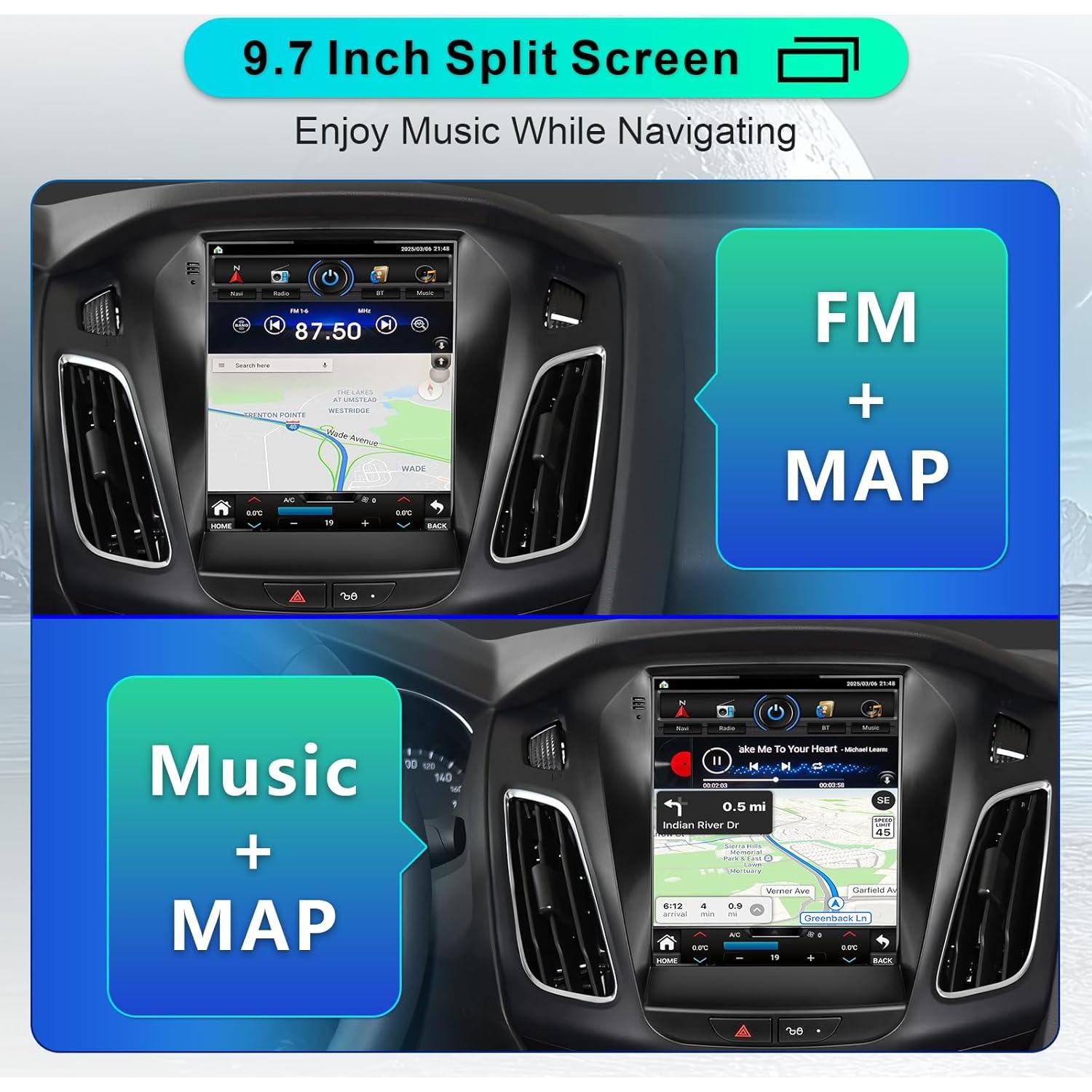 Estéreo de Coche CRUIOLUT Ford Focus 2012-2018 9.7" Android 12