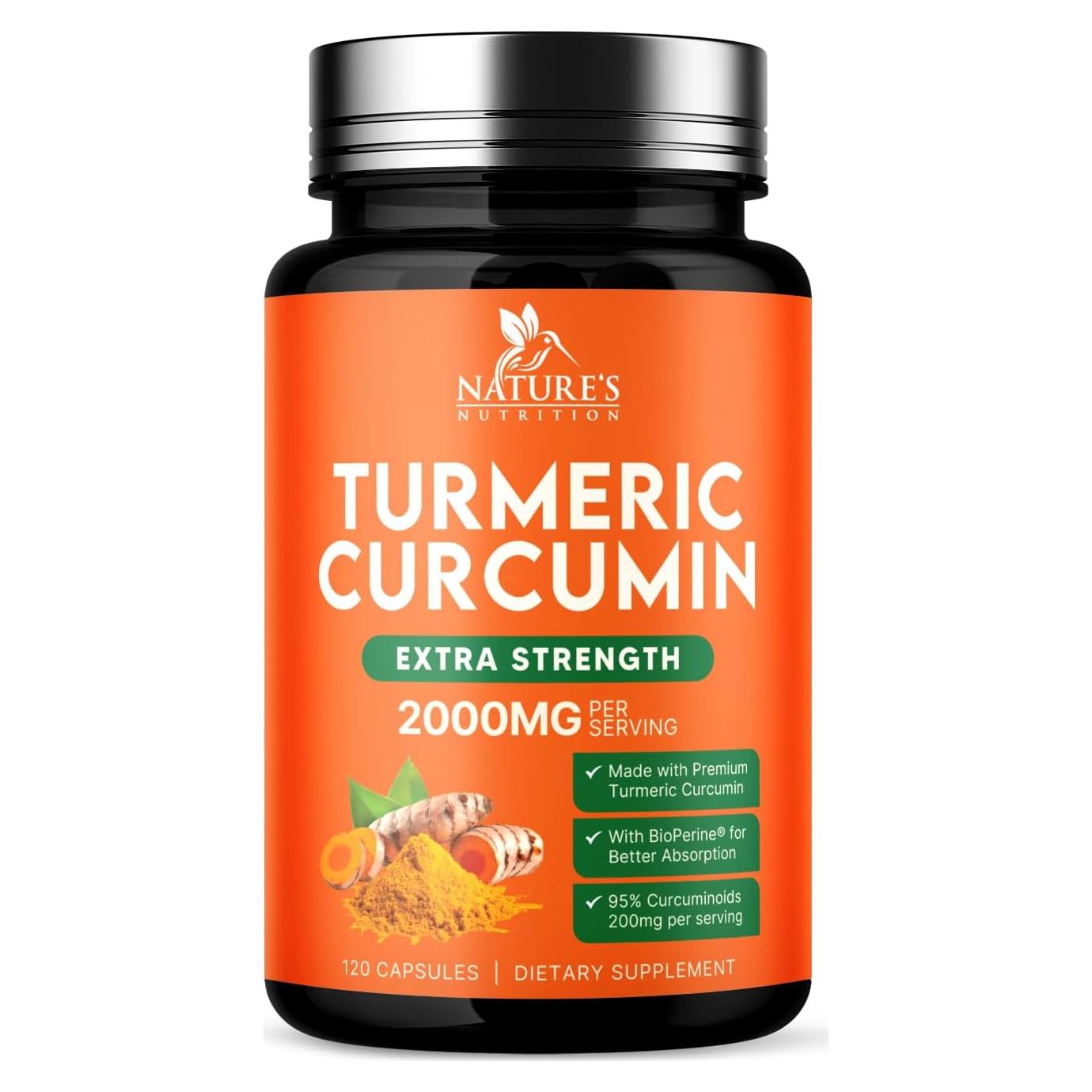 Suplemento de Cúrcuma Curcumina 2000mg Nature - 120 Cápsulas