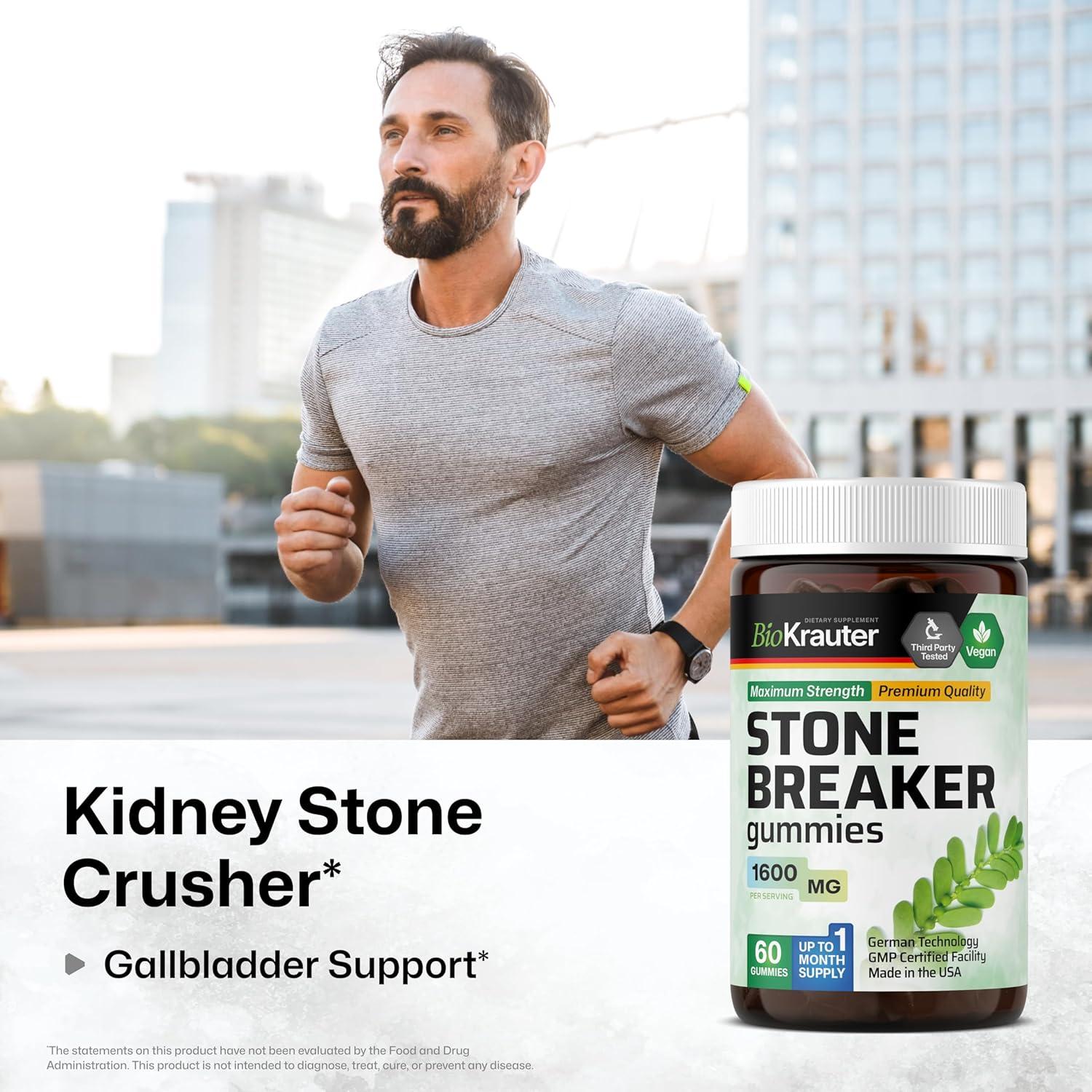 Gomas Veganas BioKrauter Chanca Piedra 1600 mg - 60 Unidades