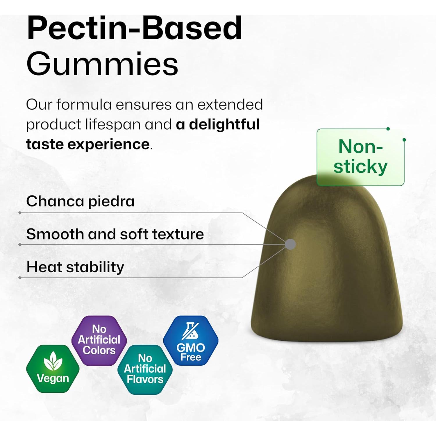 Gomas Veganas BioKrauter Chanca Piedra 1600 mg - 60 Unidades