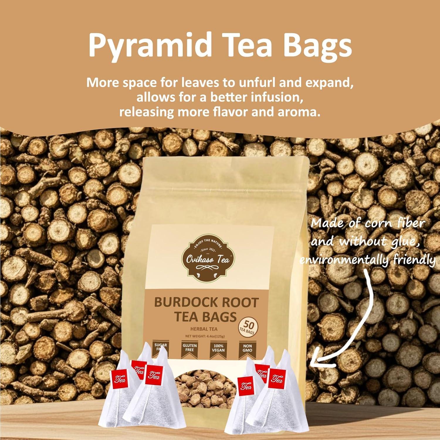 Té Ovikaso Raíz de Bardana 50 Bolsitas Pirámide 2.5g