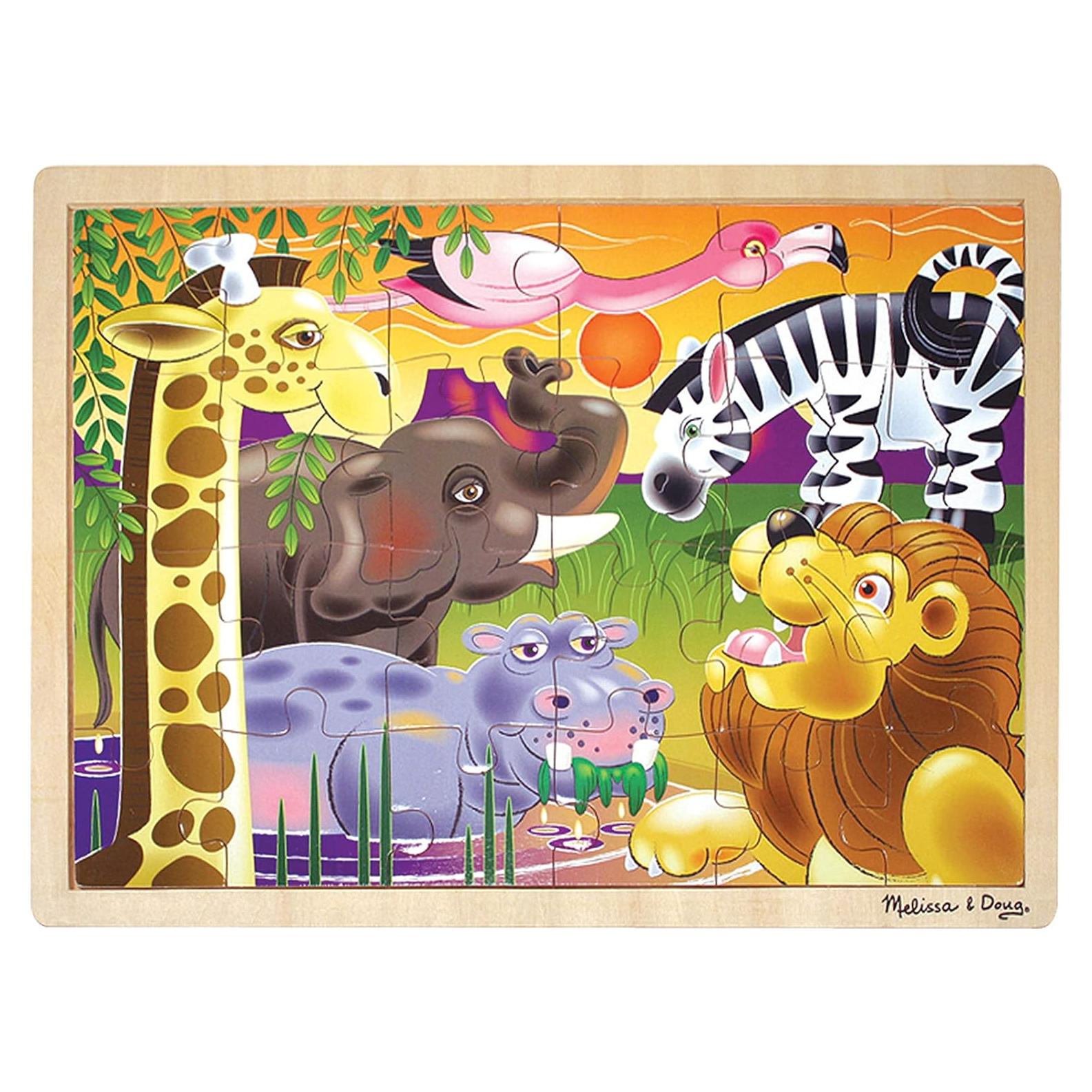 Rompecabezas de Madera Melissa & Doug Safari 24 Piezas