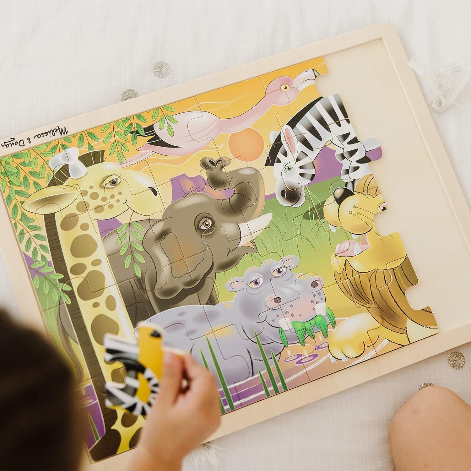 Rompecabezas de Madera Melissa & Doug Safari 24 Piezas