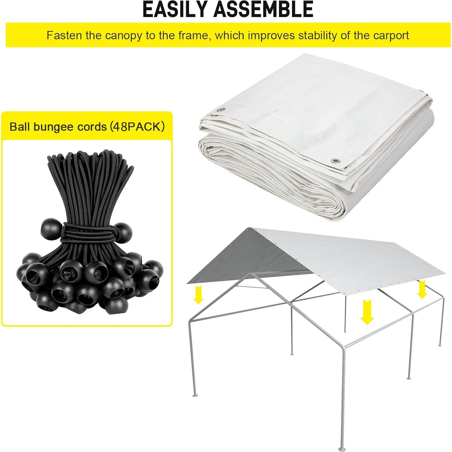 Cubierta de repuesto DWALE 3,05x6,10m impermeable blanca