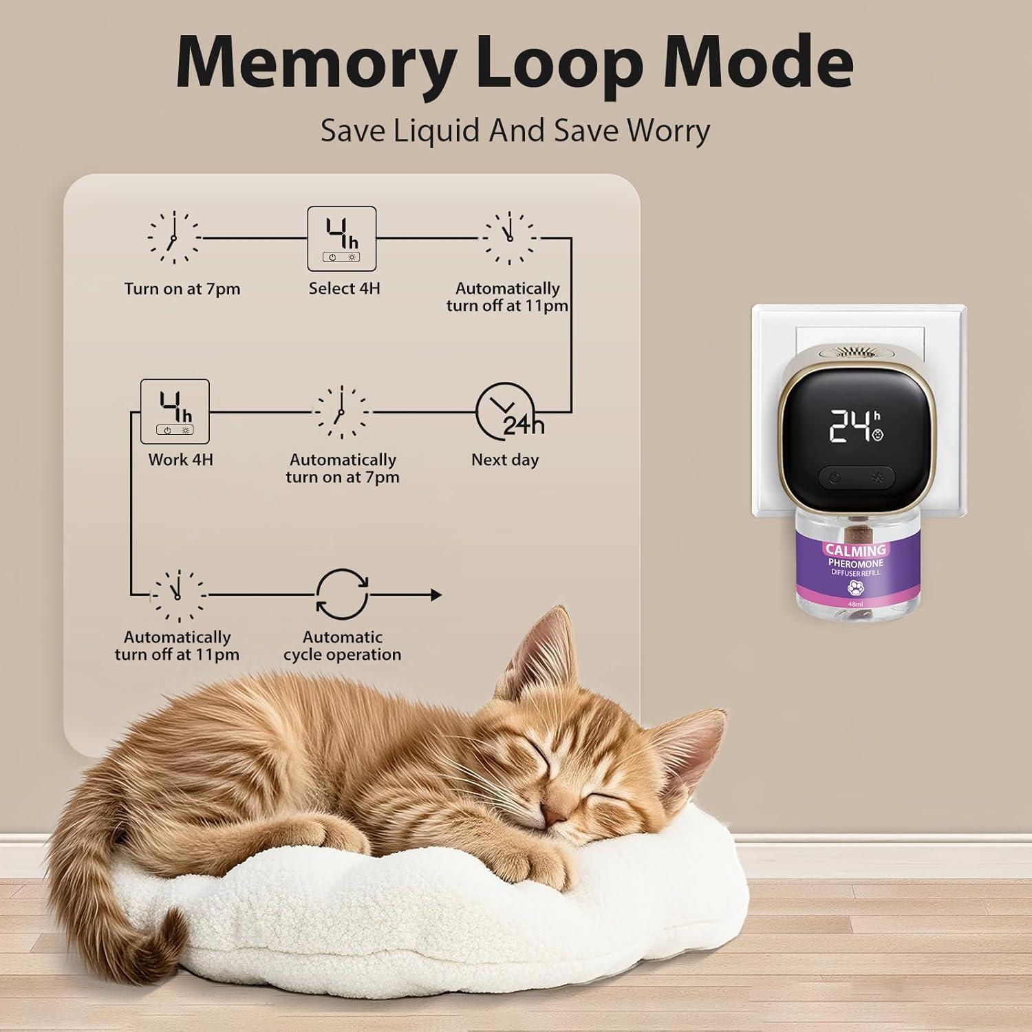 Difusor Calmante para Gatos Alivio Estrés Feromonas 3 Unidades