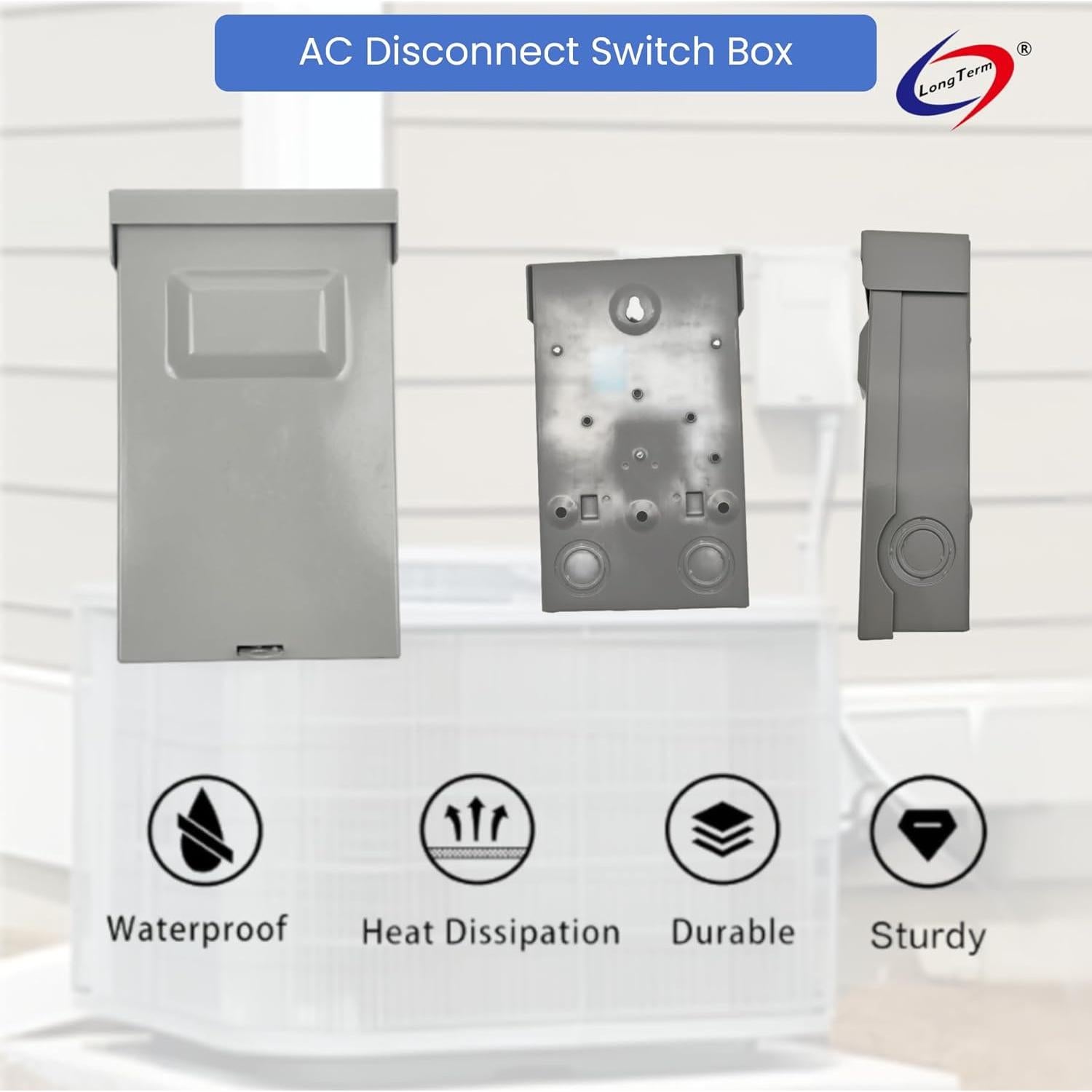 Desconectador A/C con fusible ZDS-30F 240V 30A para exteriores