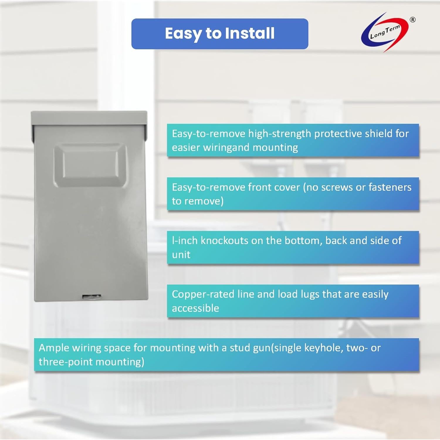 Desconectador A/C con fusible ZDS-30F 240V 30A para exteriores