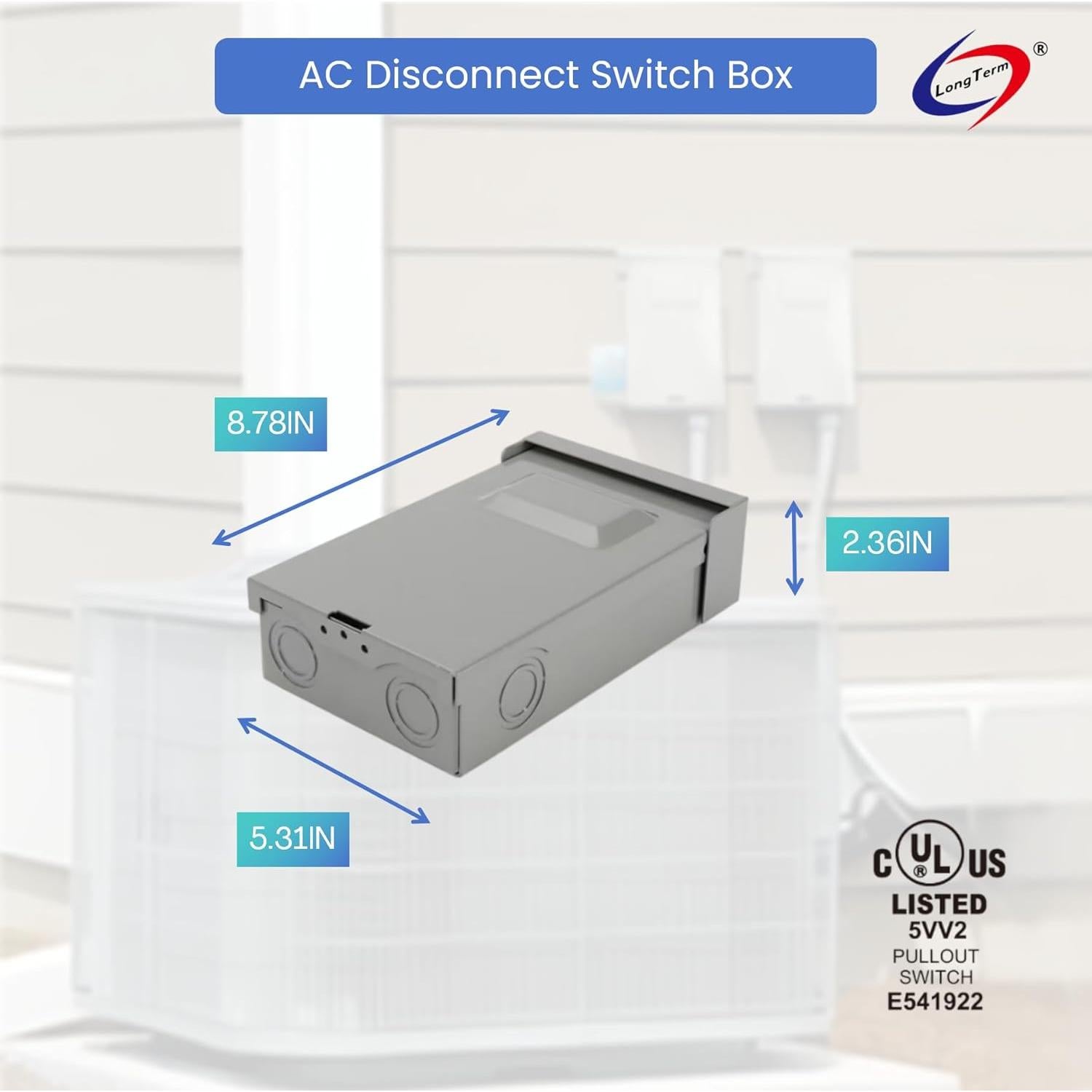 Desconectador A/C con fusible ZDS-30F 240V 30A para exteriores