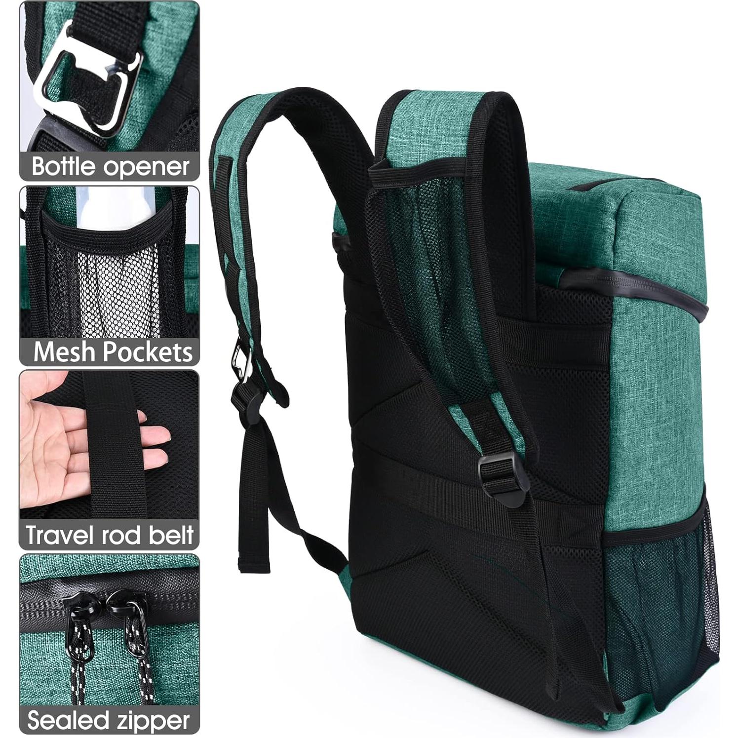 Mochila Térmica Aislada BAGLHER - 30 Latas, Verde