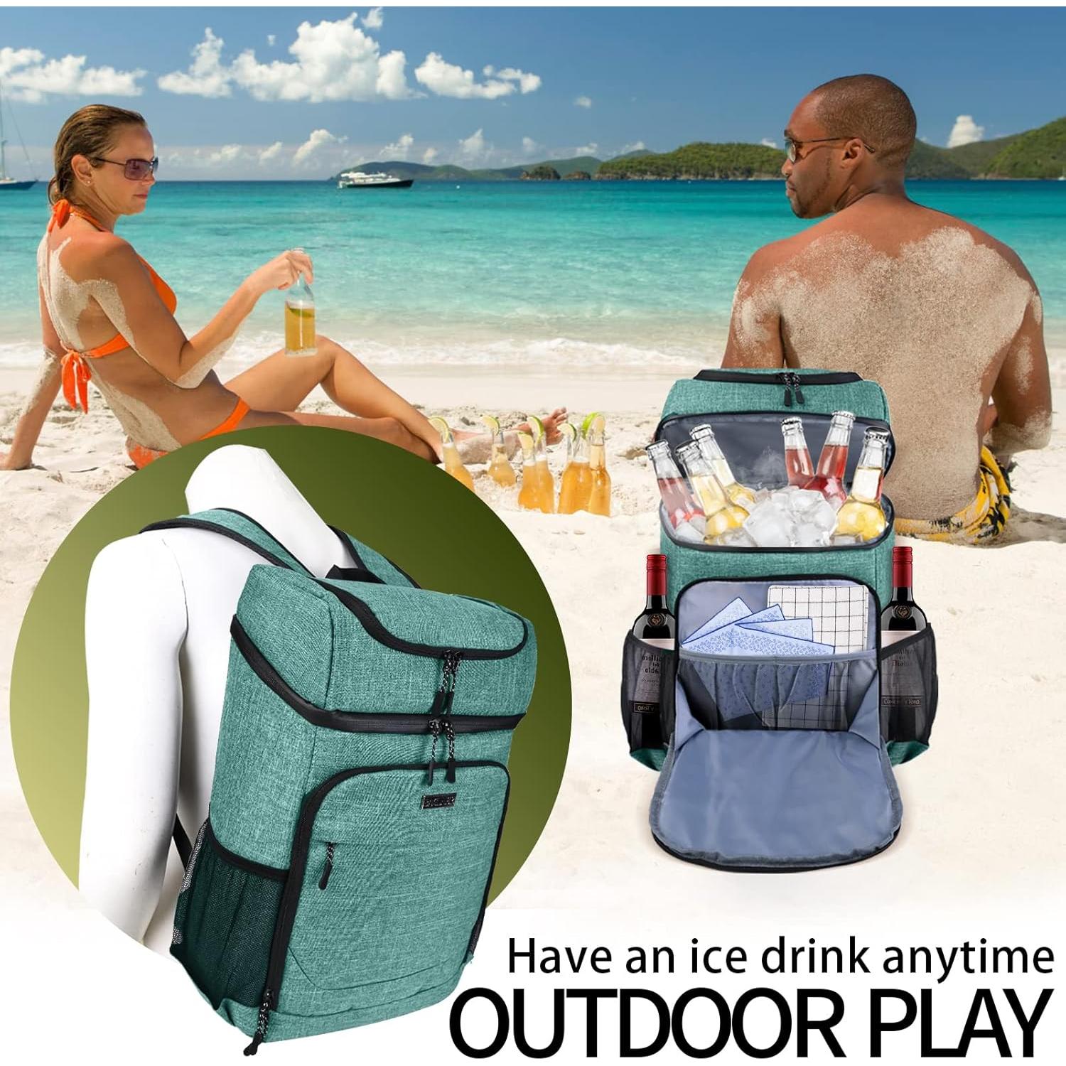 Mochila Térmica Aislada BAGLHER - 30 Latas, Verde