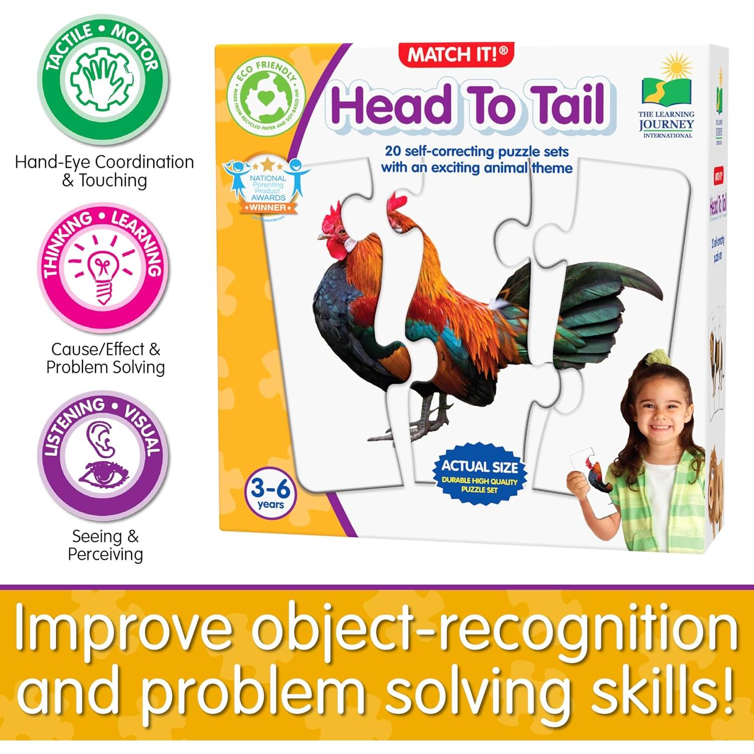 Rompecabezas de Animales Autocorrectores El Viaje del Aprendizaje - 20 Juegos