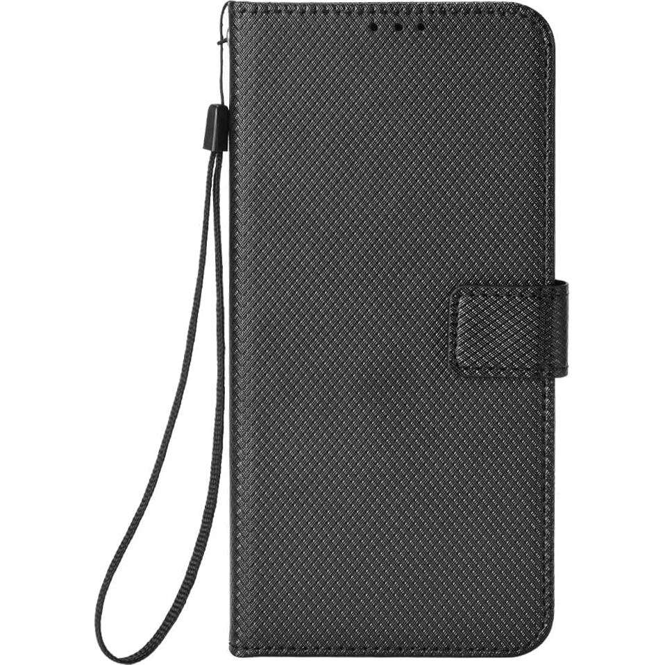 Funda de cuero PU tipo flip Elubugod para AT&T Calypso 4 negra