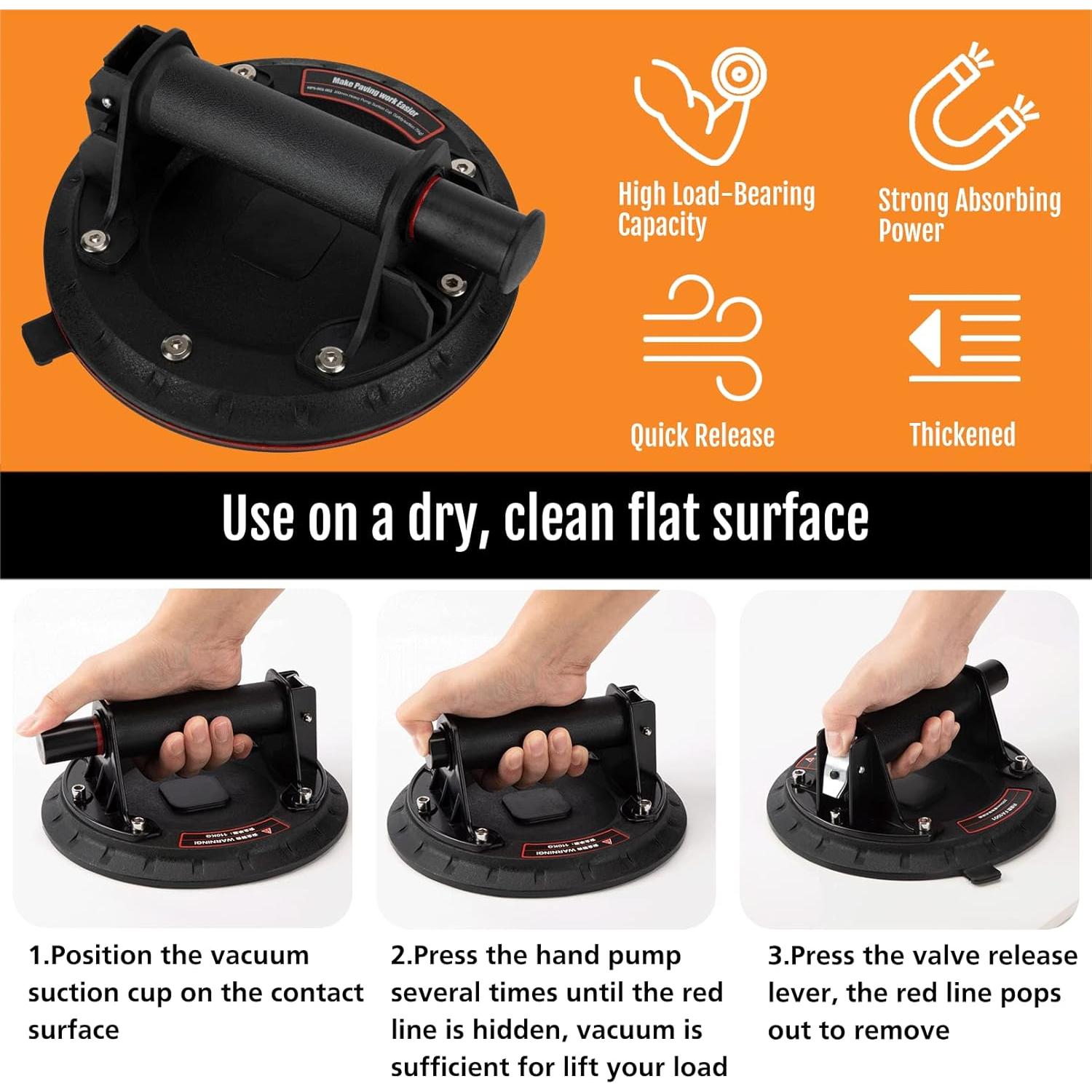 Ventosas de Succión DJSUNPACKING 20 cm Doble Capa 2 Paquete