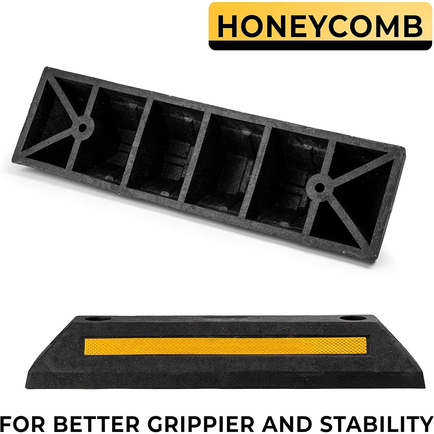 Guía de Estacionamiento de Goma ZONETECH 54.6x16cm Alta Resistencia