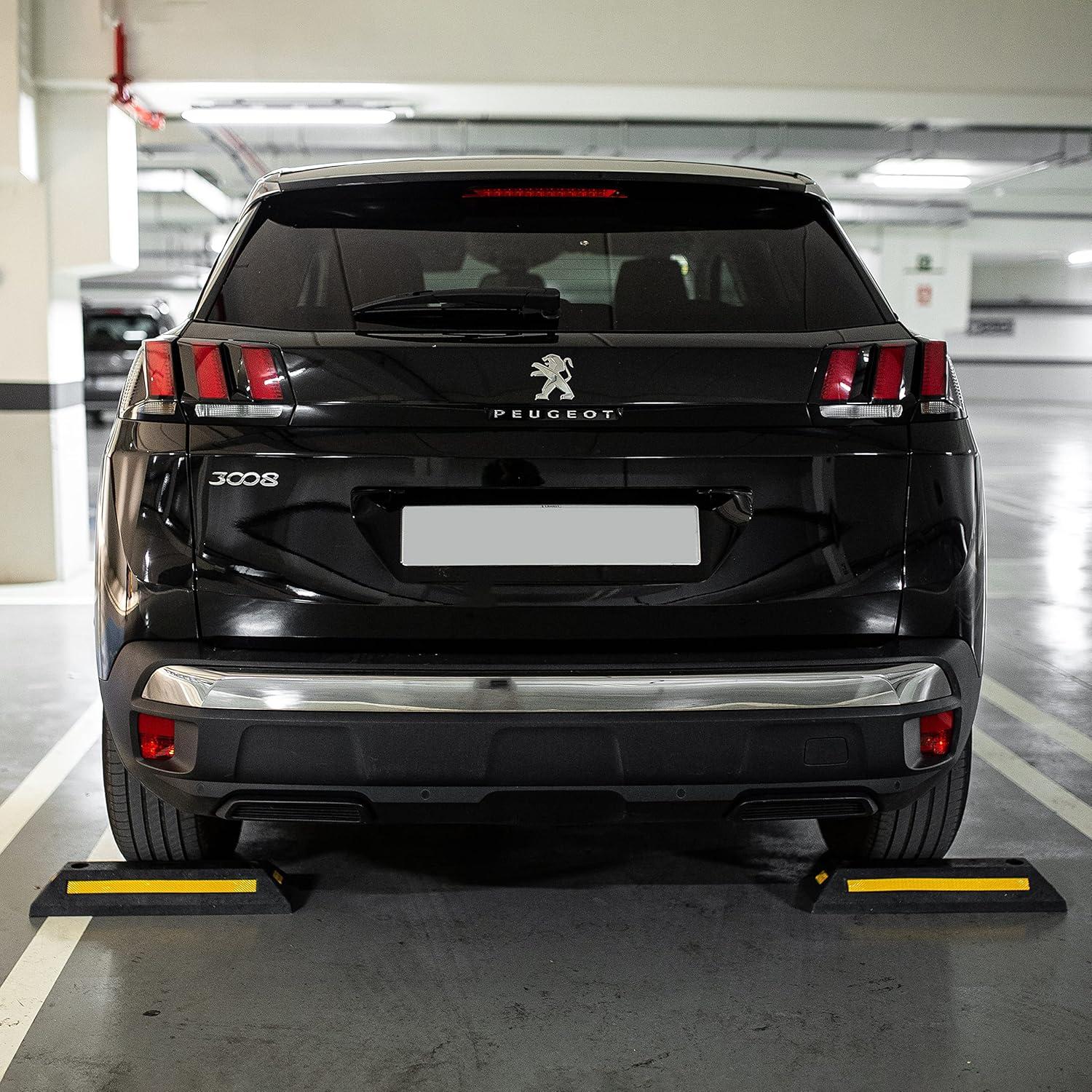 Guía de Estacionamiento de Goma ZONETECH 54.6x16cm Alta Resistencia