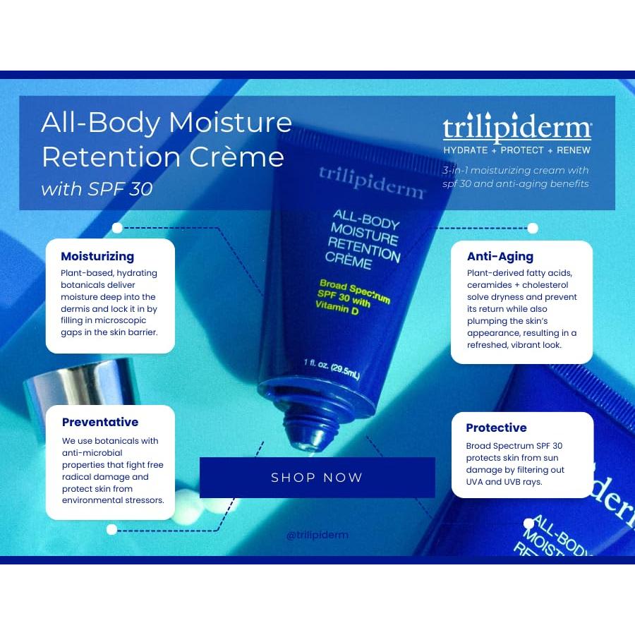 Paquete de Viaje Trilipiderm - Crema Hidratante y Protector Solar SPF 30 170 g