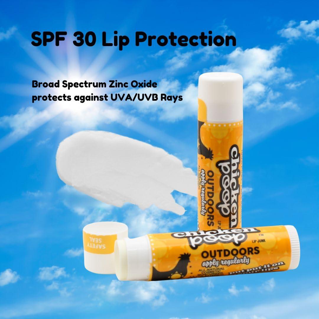 Bálsamo Labial Outdoor Chicken Poop SPF 30 Paquete de 2