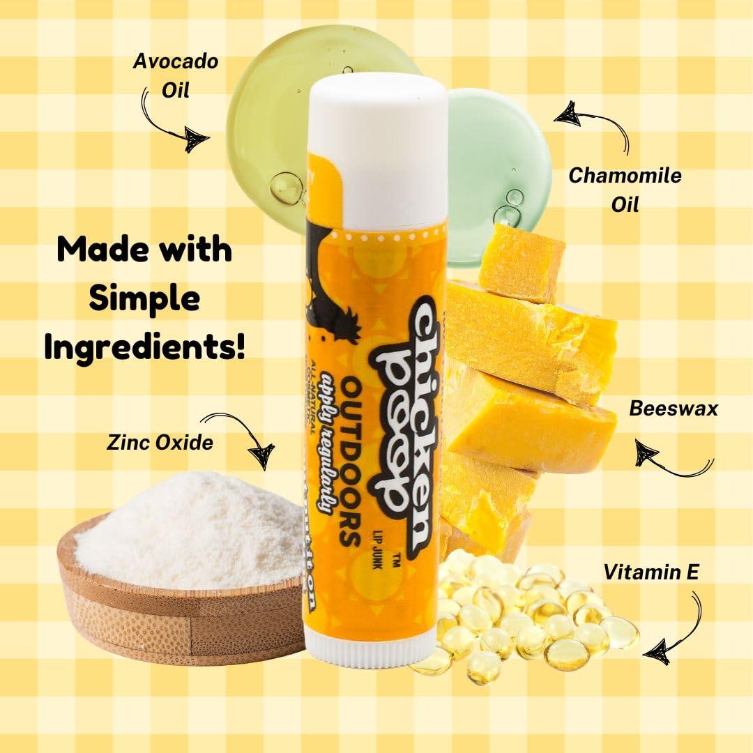 Bálsamo Labial Outdoor Chicken Poop SPF 30 Paquete de 2