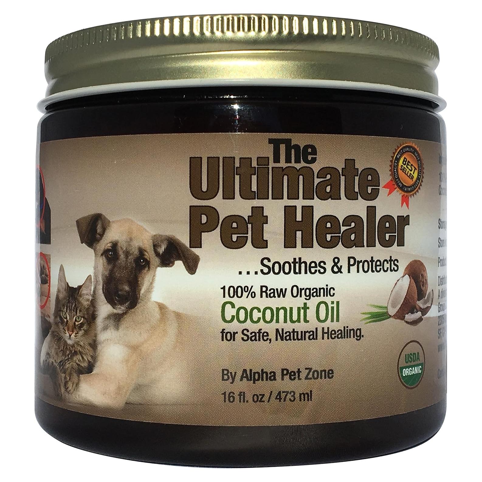 Aceite de Coco Orgánico Alpha Pet Zone 473 ml para Mascotas