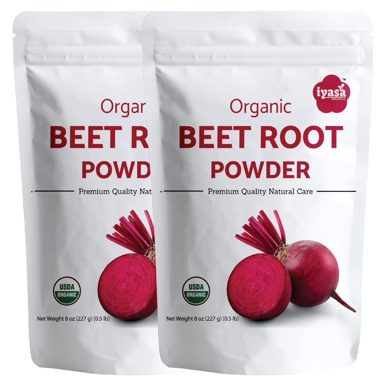 Polvo de Raíz de Remolacha Orgánica Iyasa 453g - Vegano y Sin Gluten