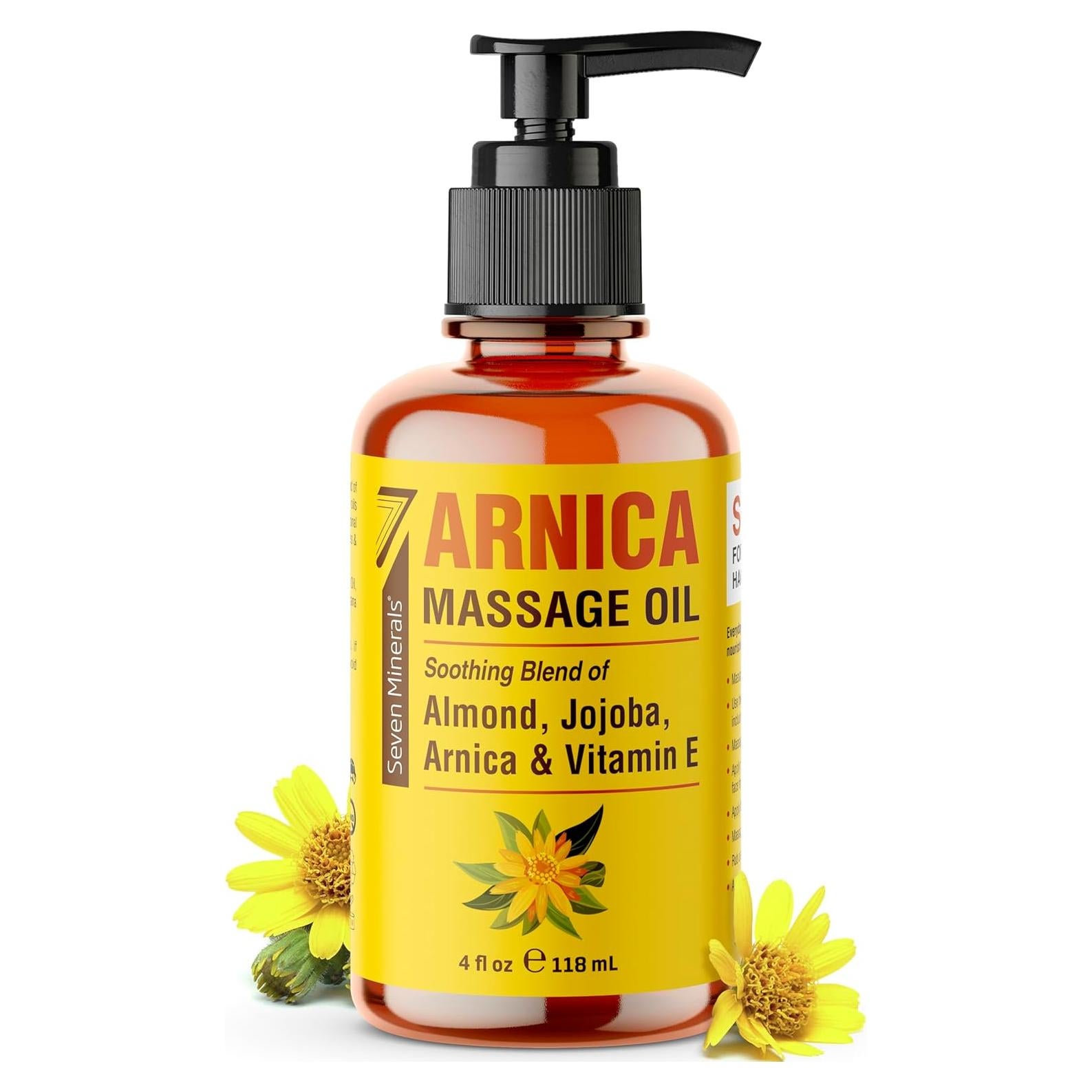 Aceite de Masaje de Arnica Seven Minerals 118 ml - Alivio Muscular