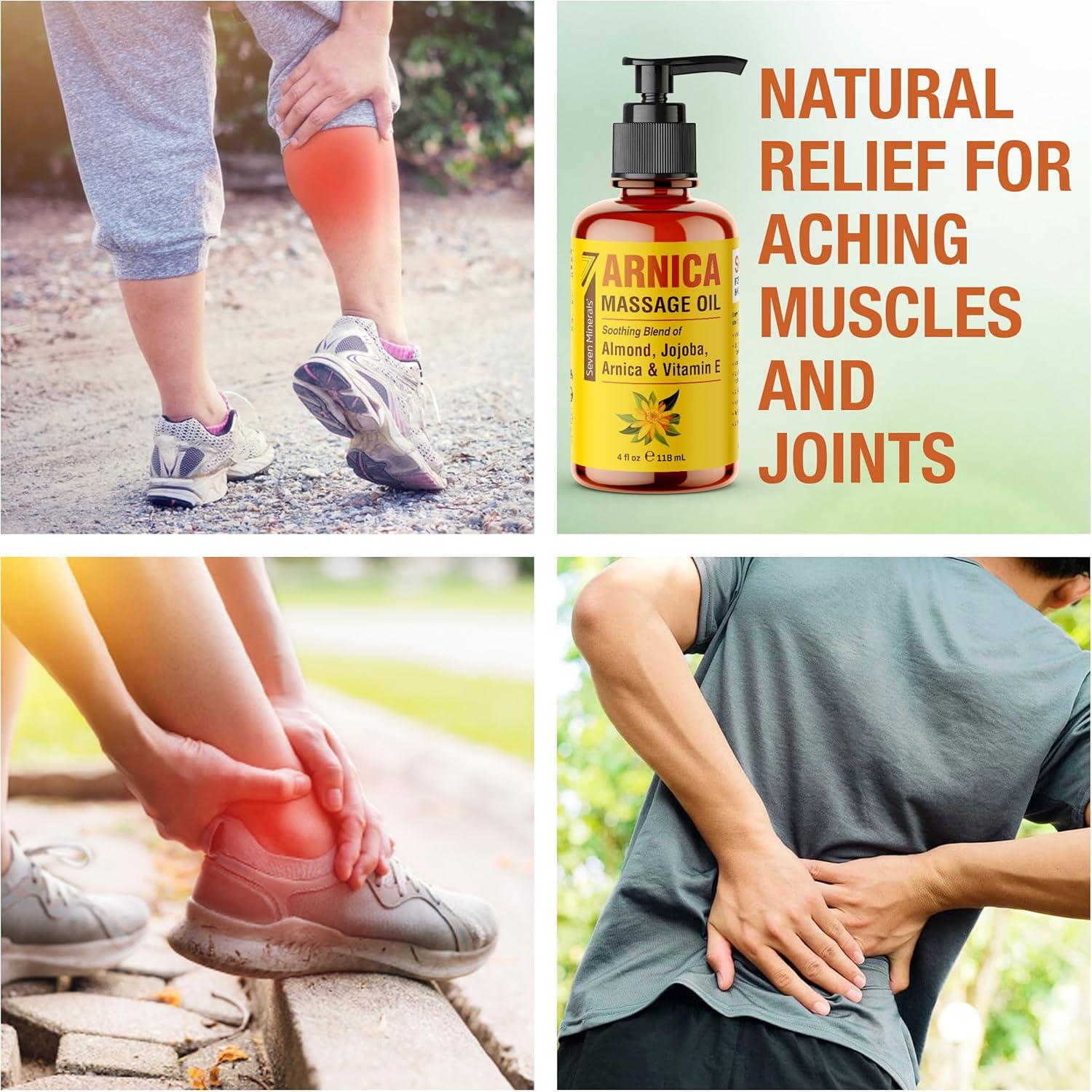 Aceite de Masaje de Arnica Seven Minerals 118 ml - Alivio Muscular