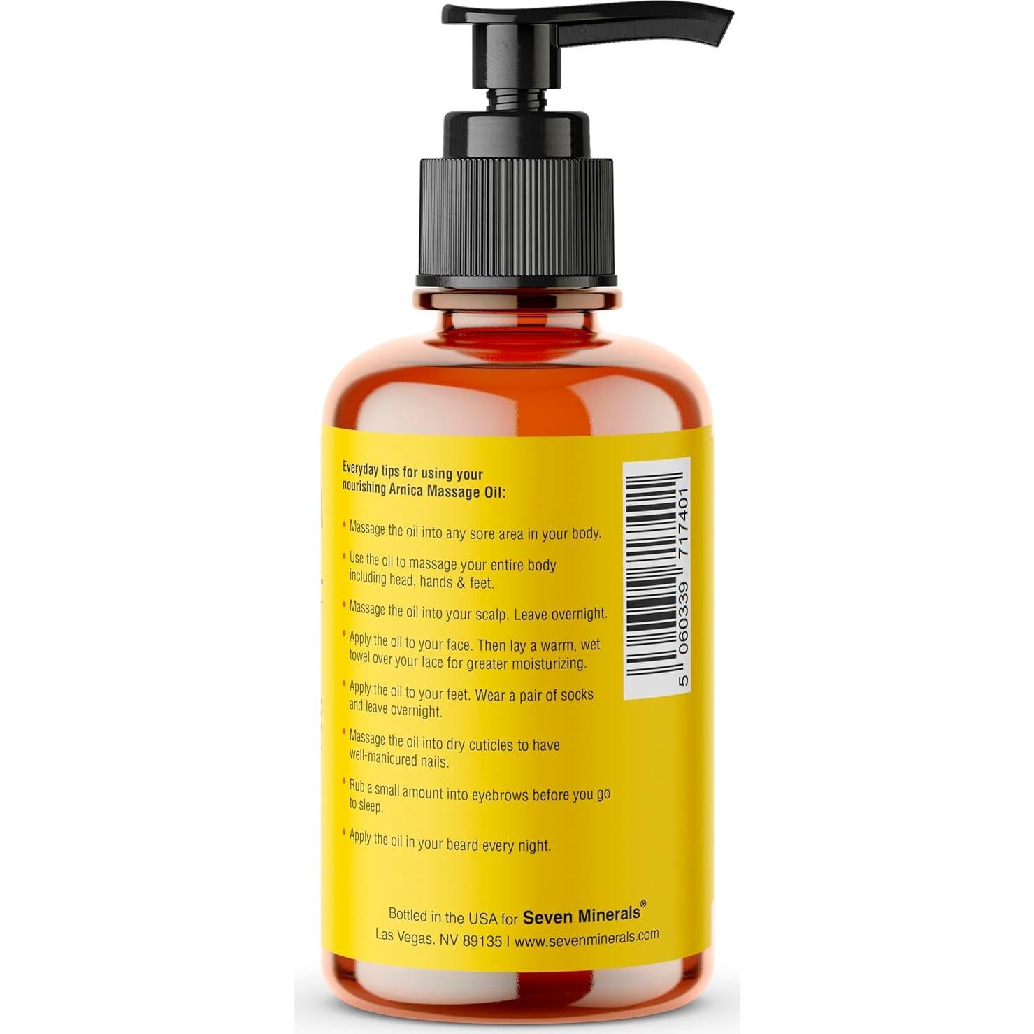 Aceite de Masaje de Arnica Seven Minerals 118 ml - Alivio Muscular