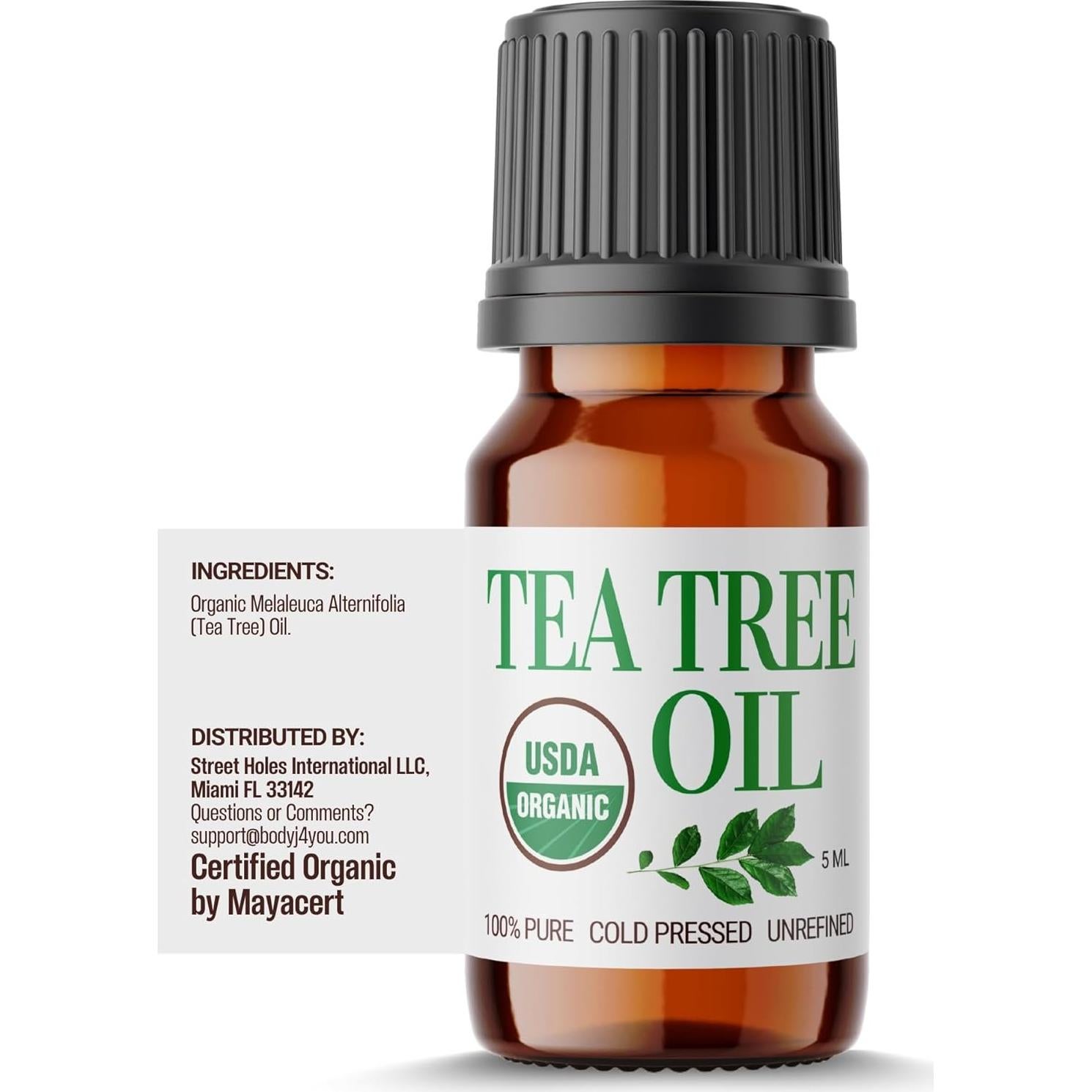 Aceite de Árbol de Té Puro BodyJ4You 5 ml - Orgánico 100% Natural