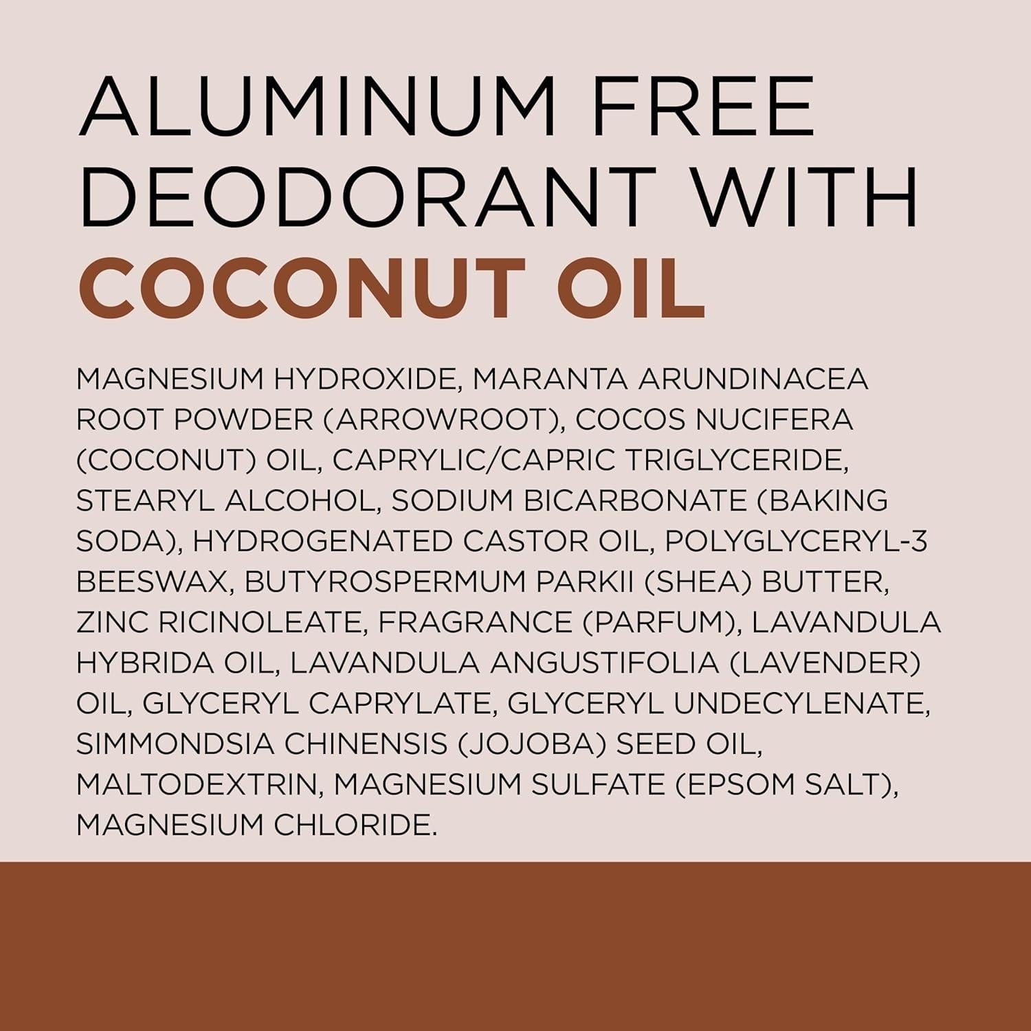 Desodorante Sin Aluminio Dr Teal's Aceite de Coco 75 g - Paquete de 3