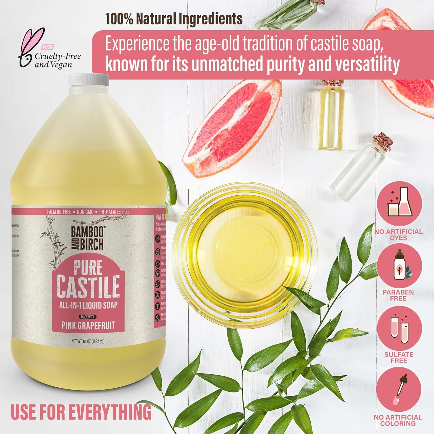 Jabón Líquido de Castilla Puro Bamboo & Birch 1.89L Cítricos