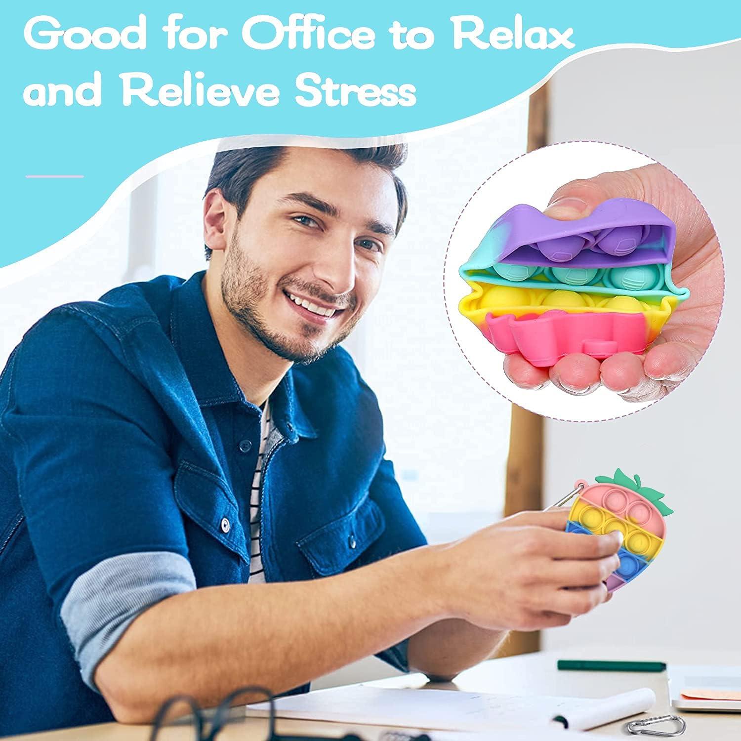 12 Juguetes Antiestrés Push Pop Silicona Kapibarasensei