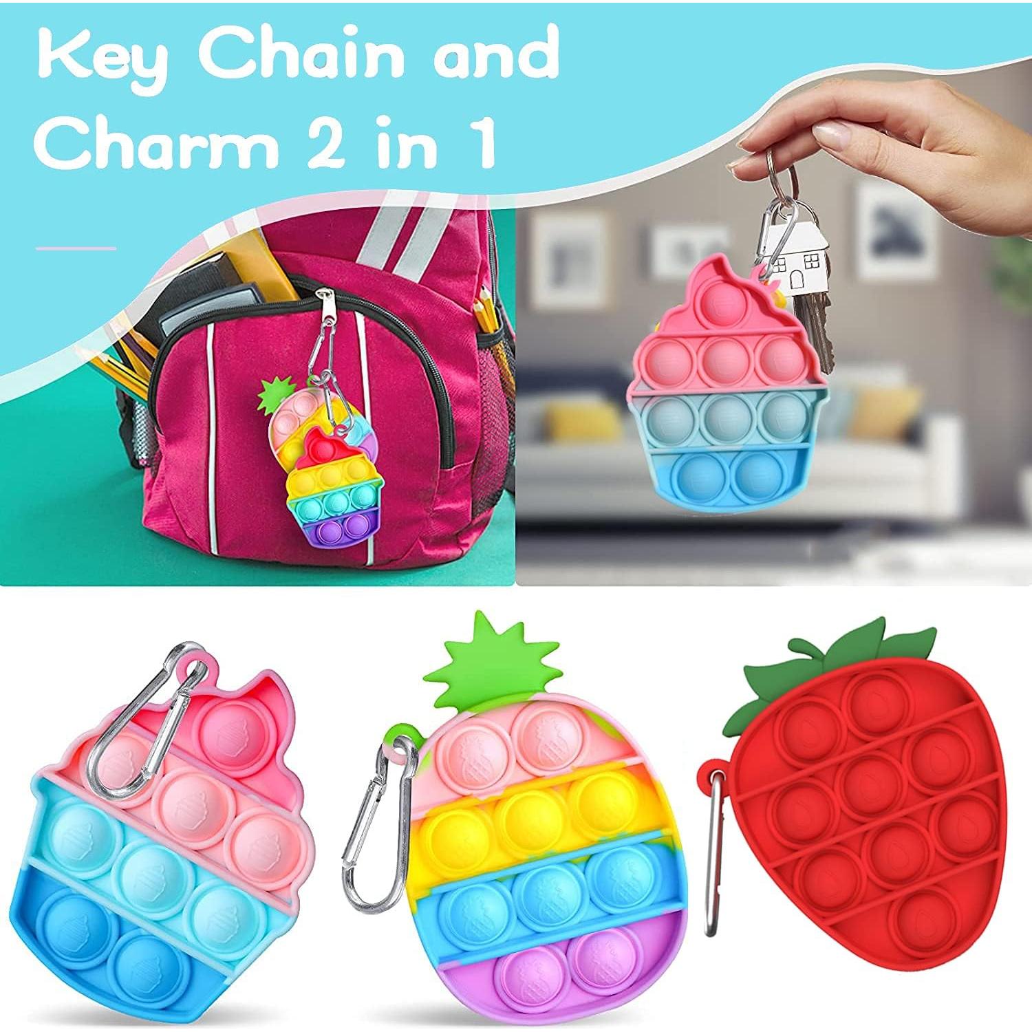 12 Juguetes Antiestrés Push Pop Silicona Kapibarasensei