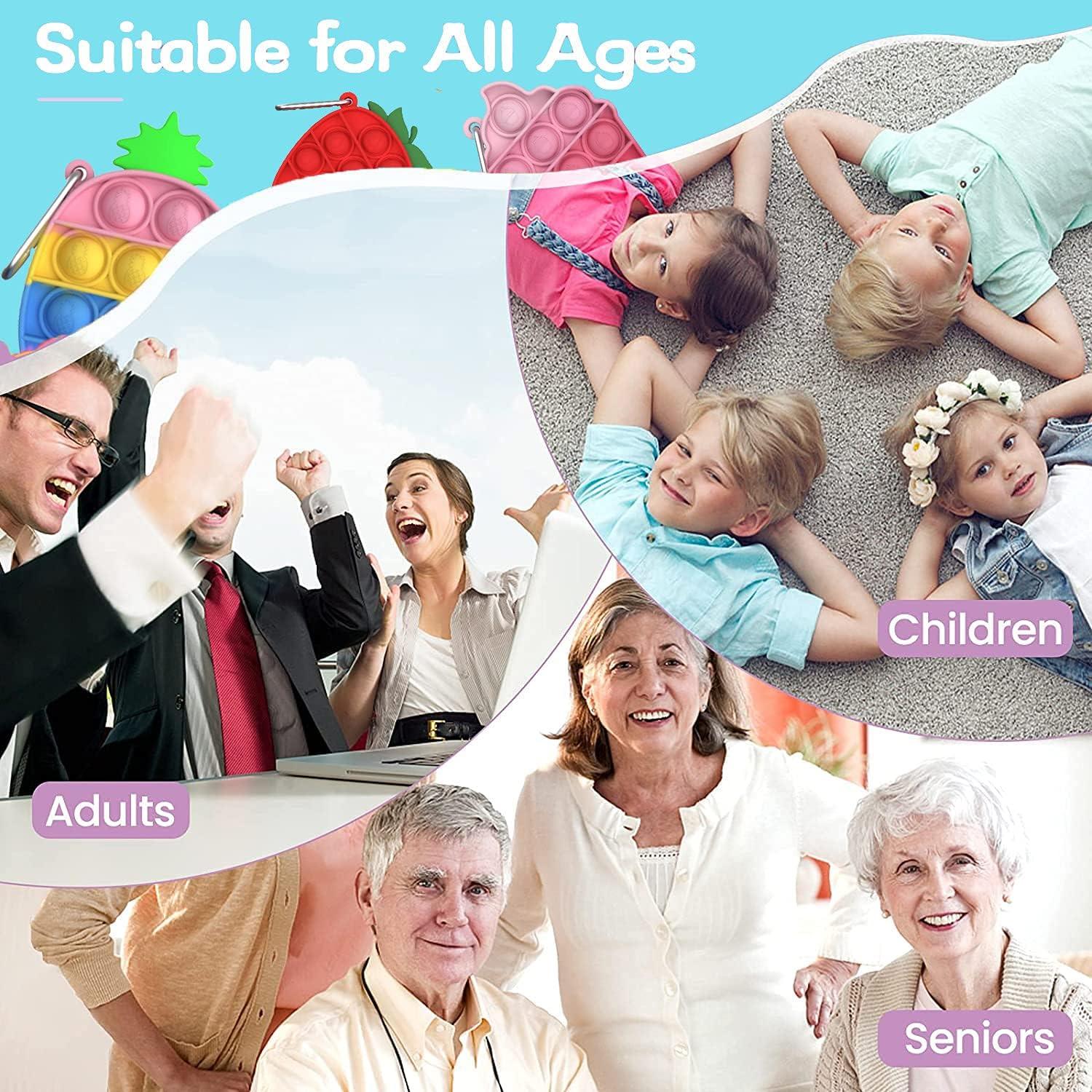 12 Juguetes Antiestrés Push Pop Silicona Kapibarasensei