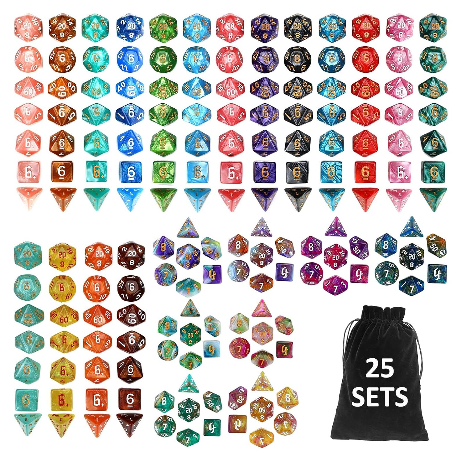 Juego de Dados Poliedricos DND Surhugvy 175 Piezas Multicolores