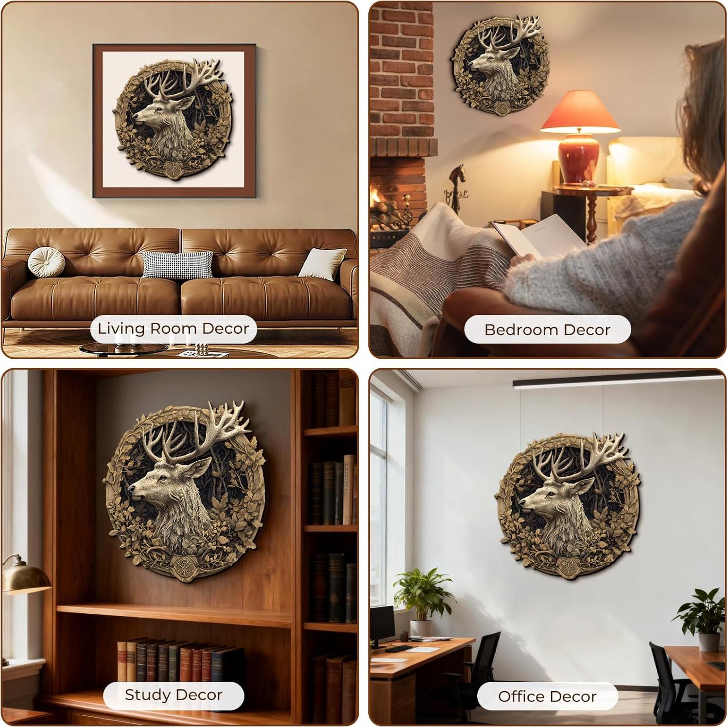 Rompecabezas de Madera 3D KAAYEE Ciervo 100 Piezas 21.6x21.1cm