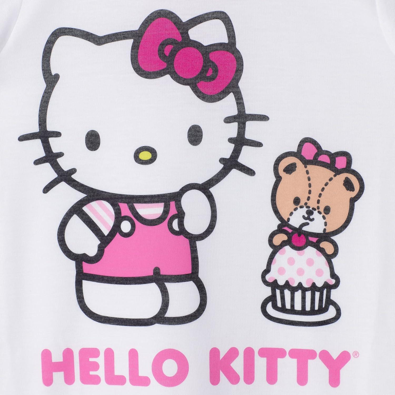 Conjunto de Pijama para Niñas Hello Kitty 4 Piezas Rosa