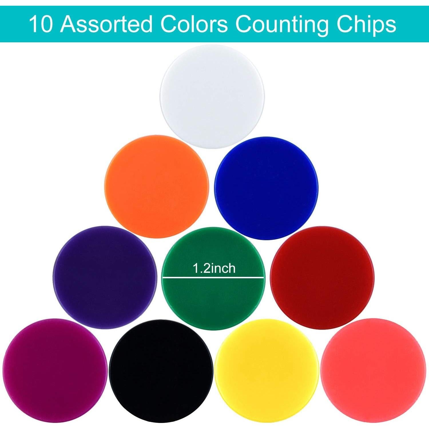 Fichas de Aprendizaje Coopay 200 Piezas 3.05 cm 10 Colores