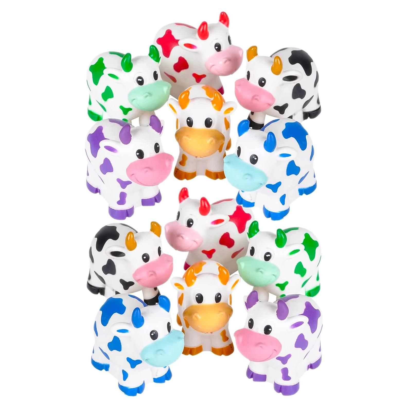 Juguetes de Baño de Goma RI Novelty - 12 Vacas 6.99 cm
