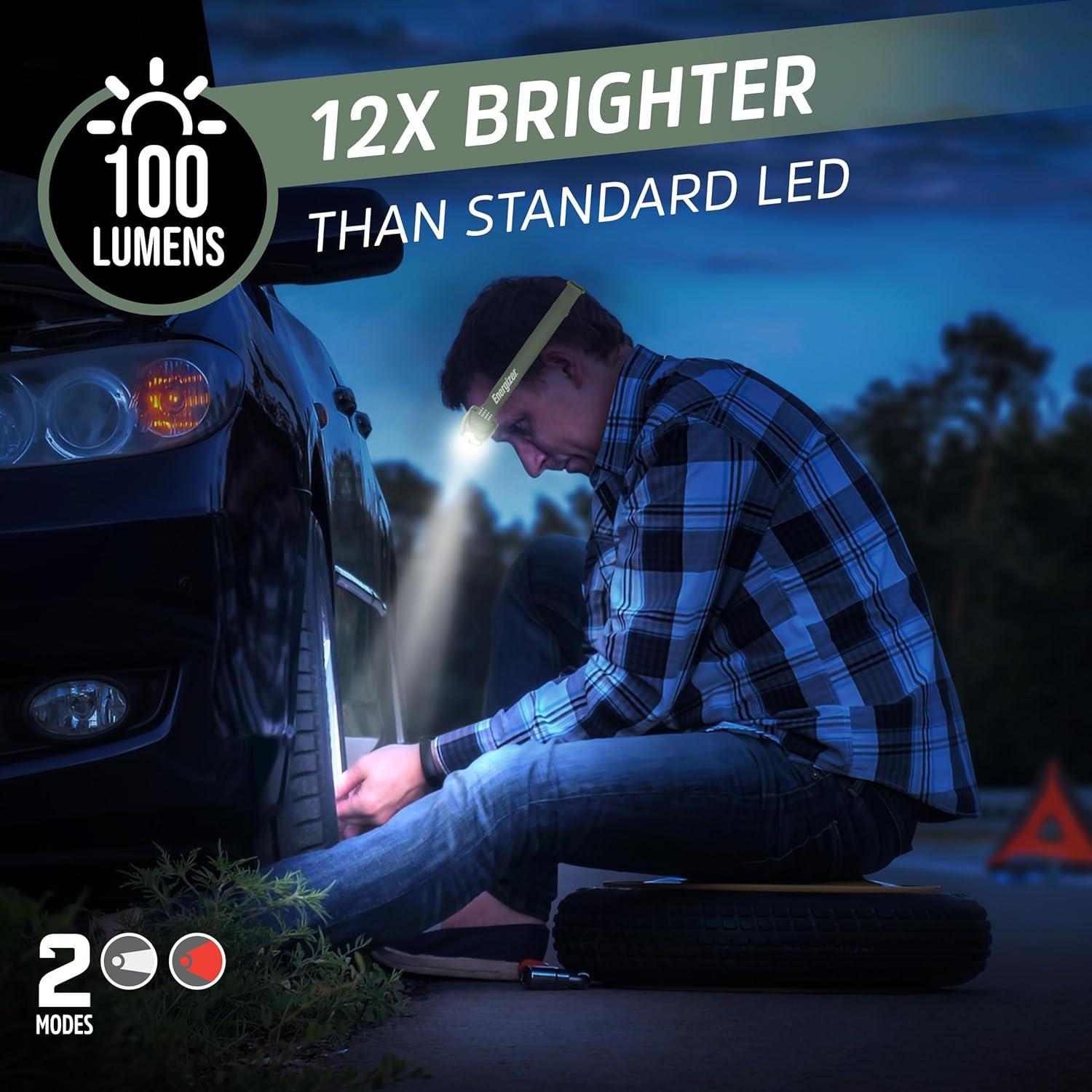 Linterna Frontal Energizer LED 100 Lúmenes Paquete de 2