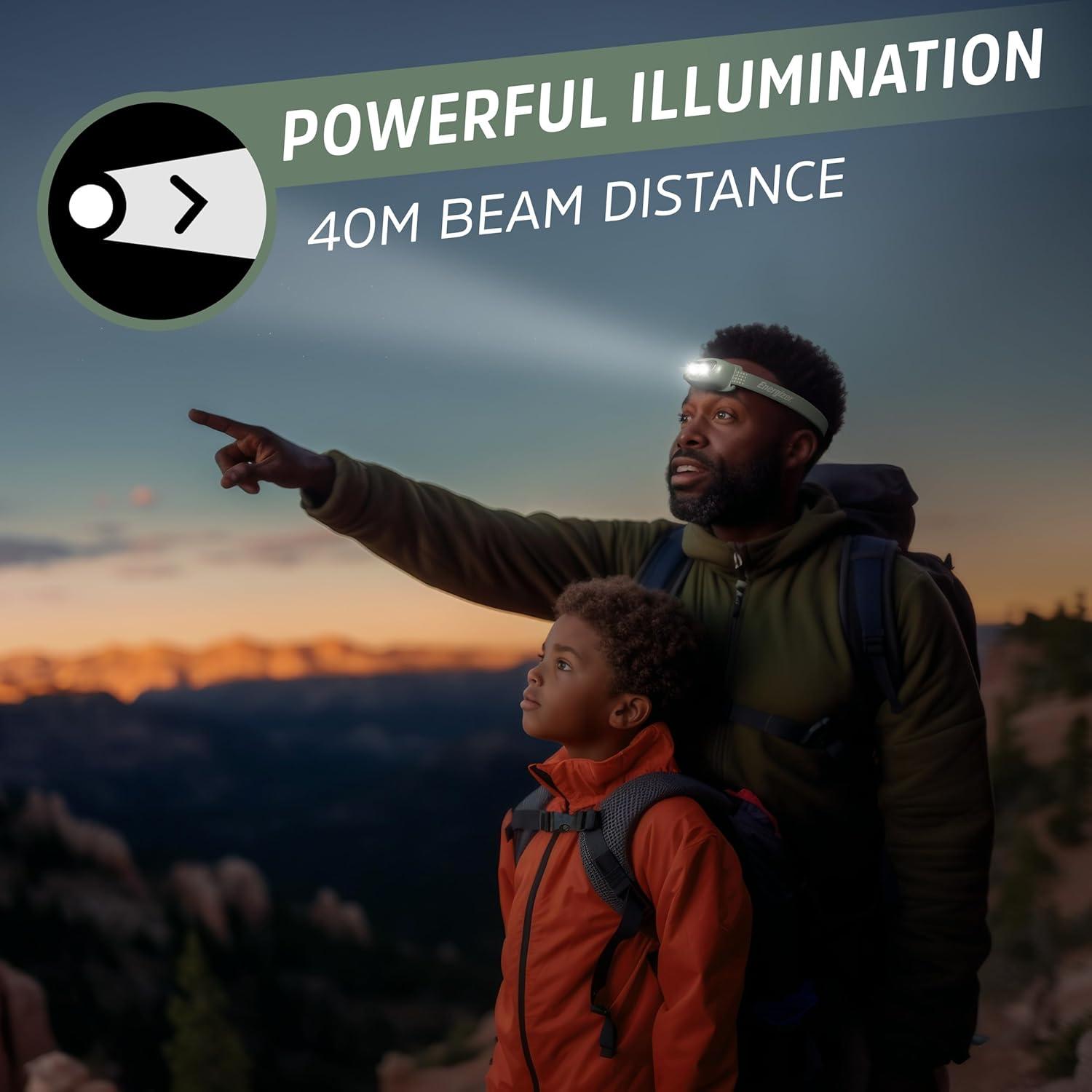 Linterna Frontal Energizer LED 100 Lúmenes Paquete de 2