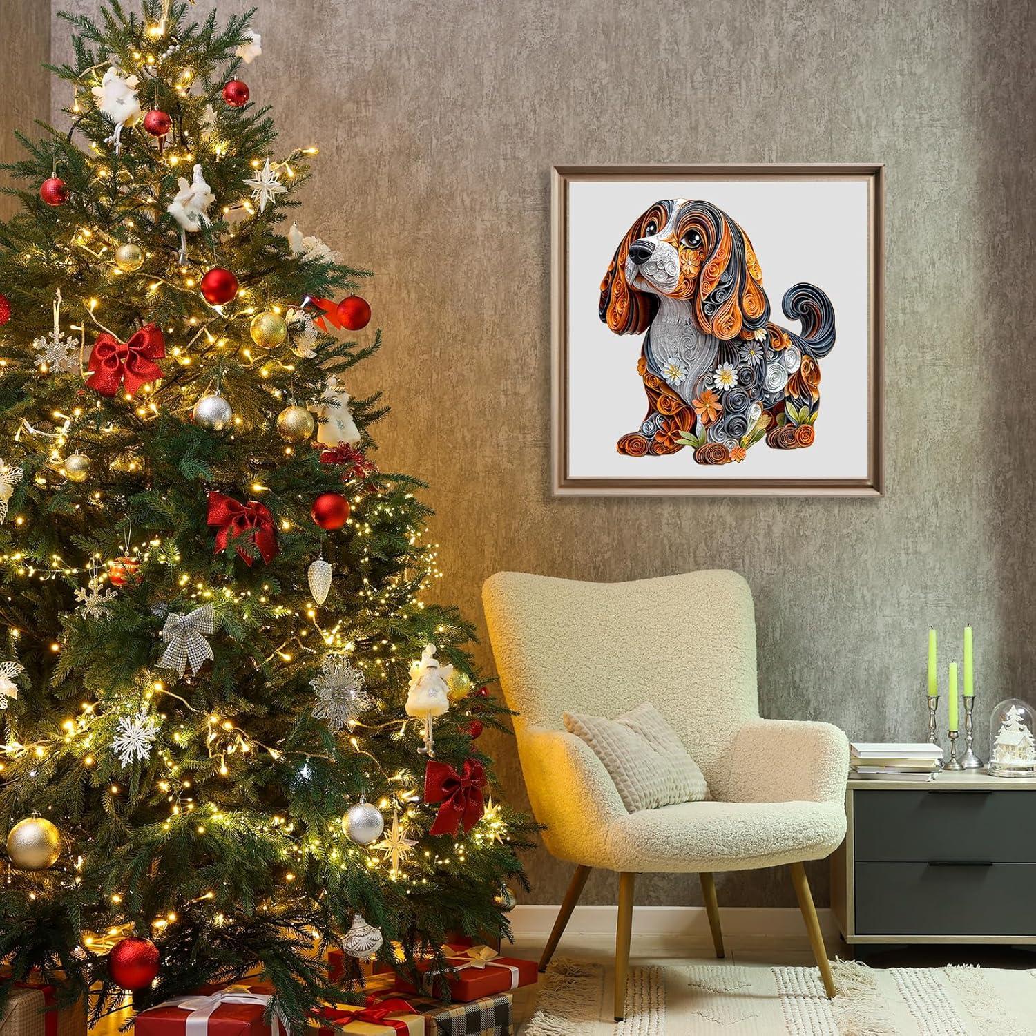 Rompecabezas de Madera DOCRAGI Perro Salchicha 95 Piezas 21.6x19.1cm