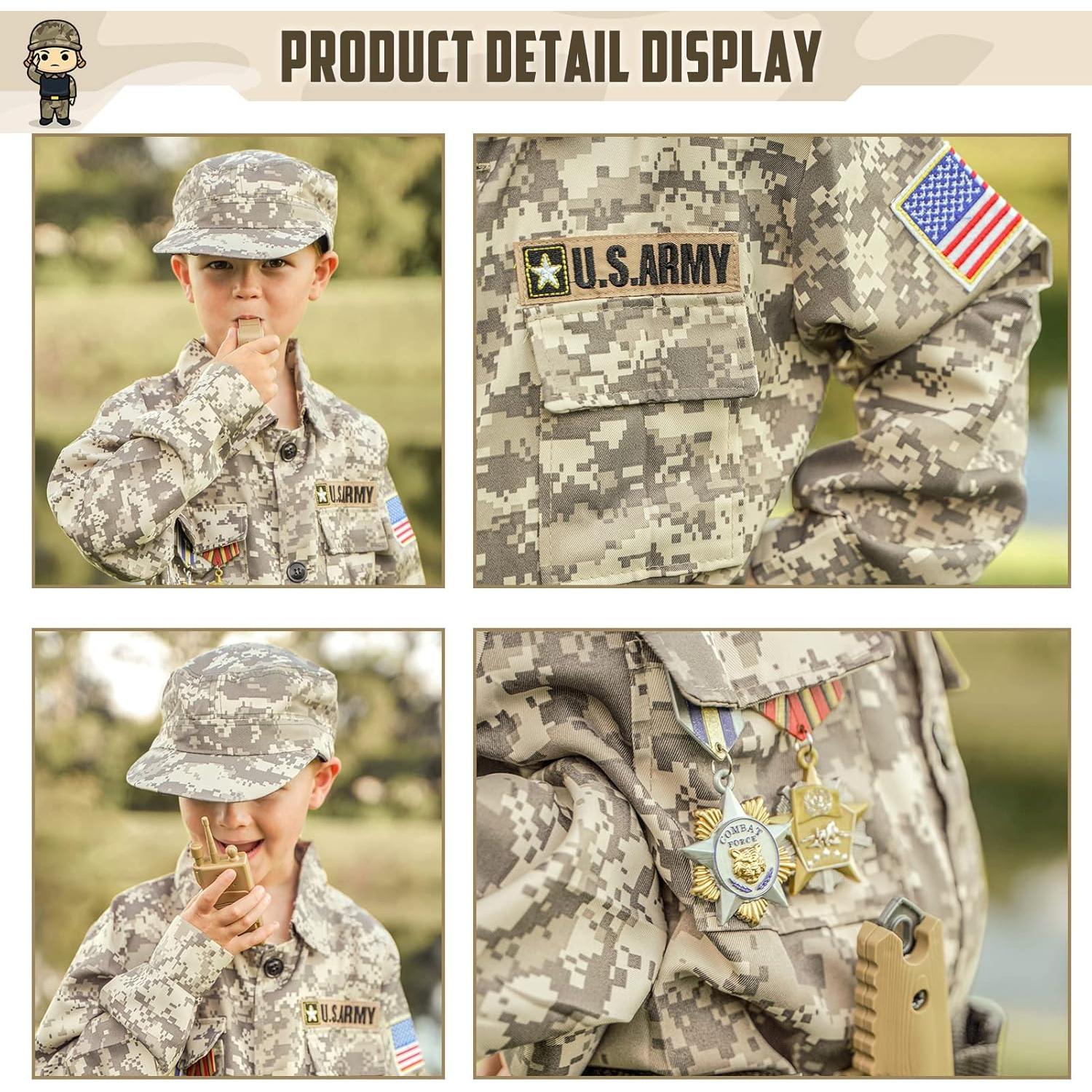 Disfraz de Soldado del Ejército GIFTINBOX para Niños 3-12 Años
