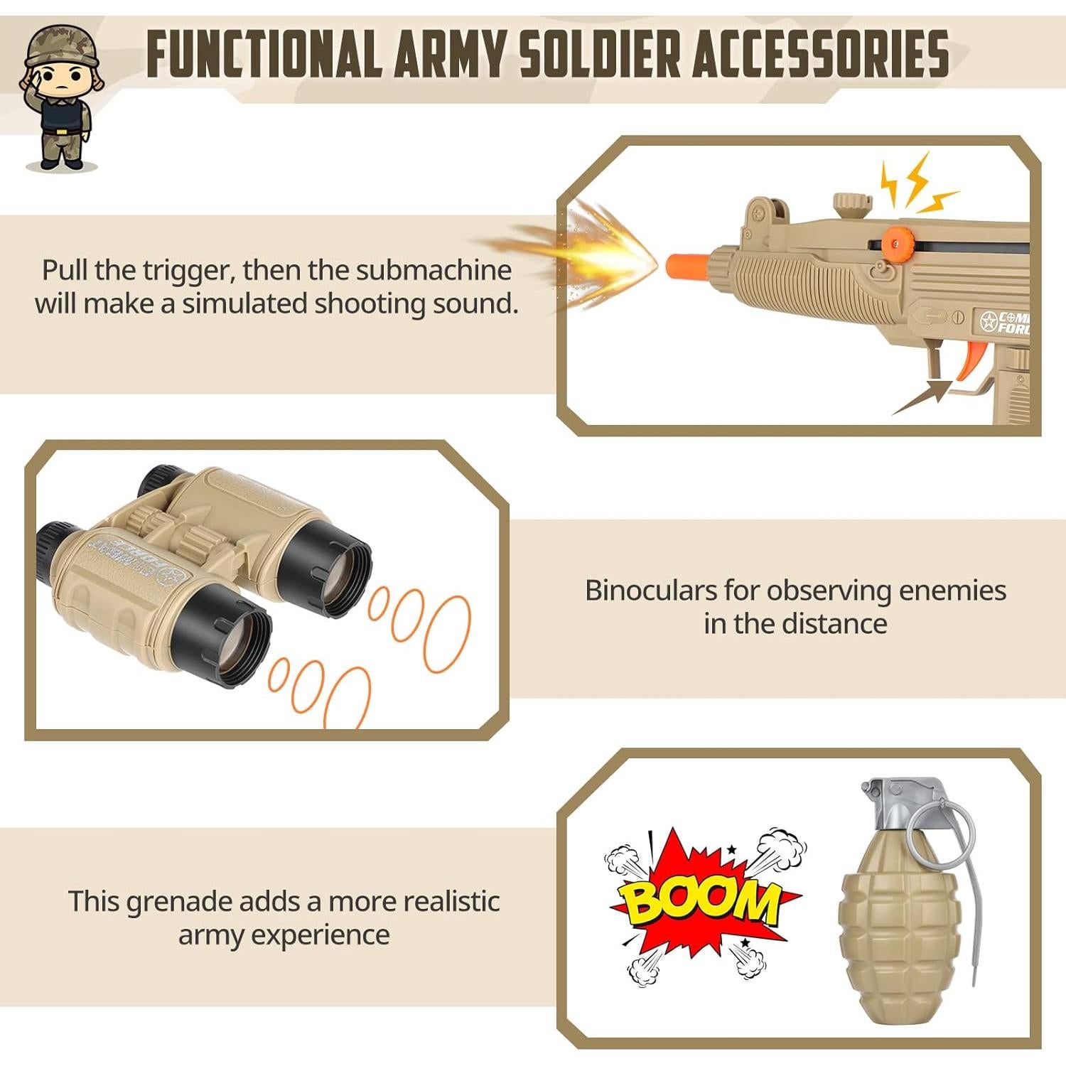 Disfraz de Soldado del Ejército GIFTINBOX para Niños 3-12 Años