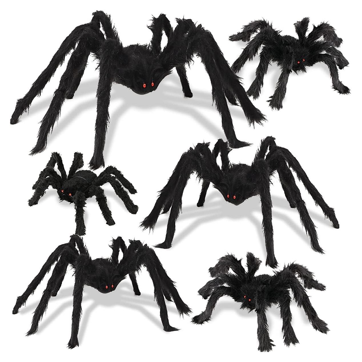 Decoraciones de Arañas de Halloween Baisoo - Paquete de 6