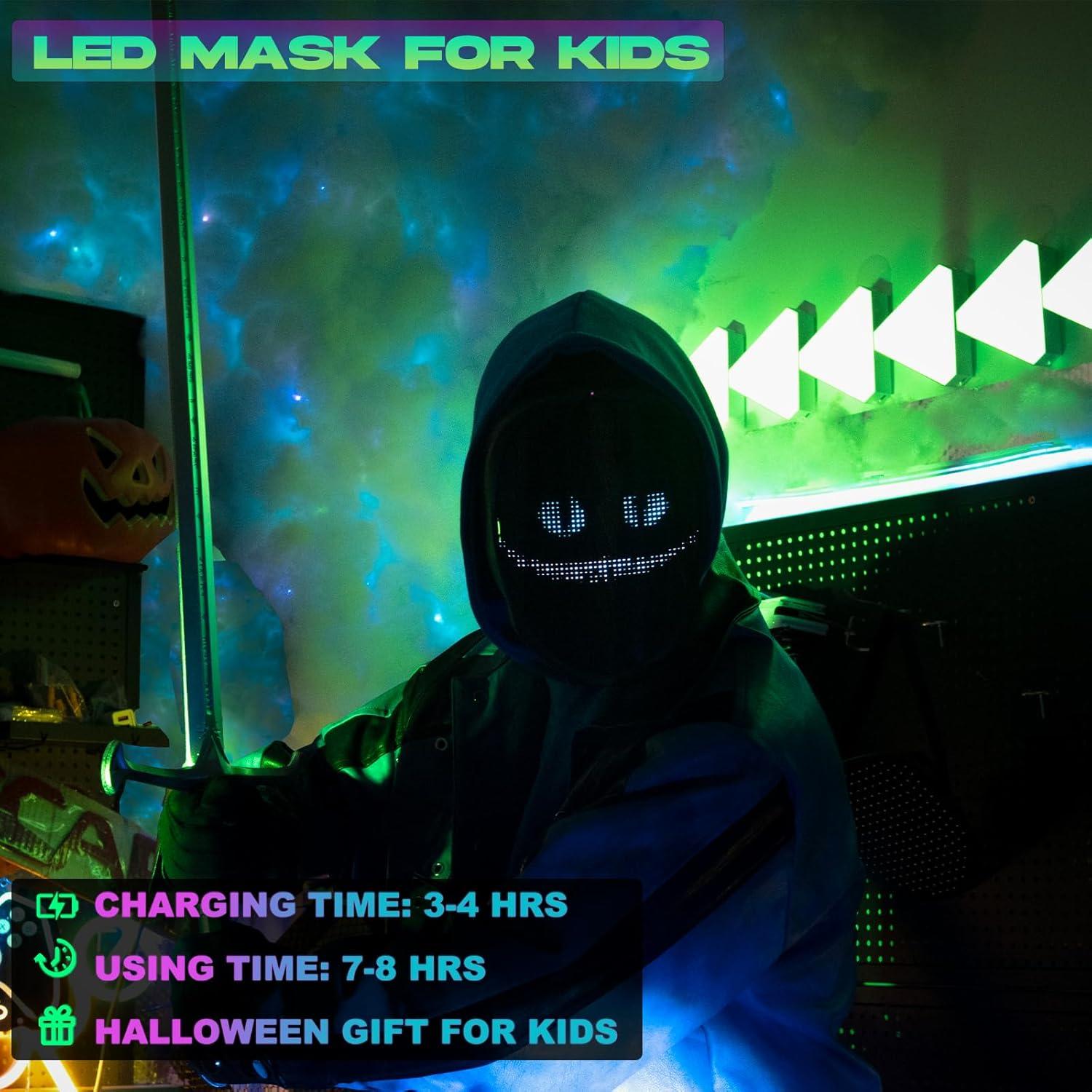 Máscara LED Halloween Foggizo con Control de Aplicación